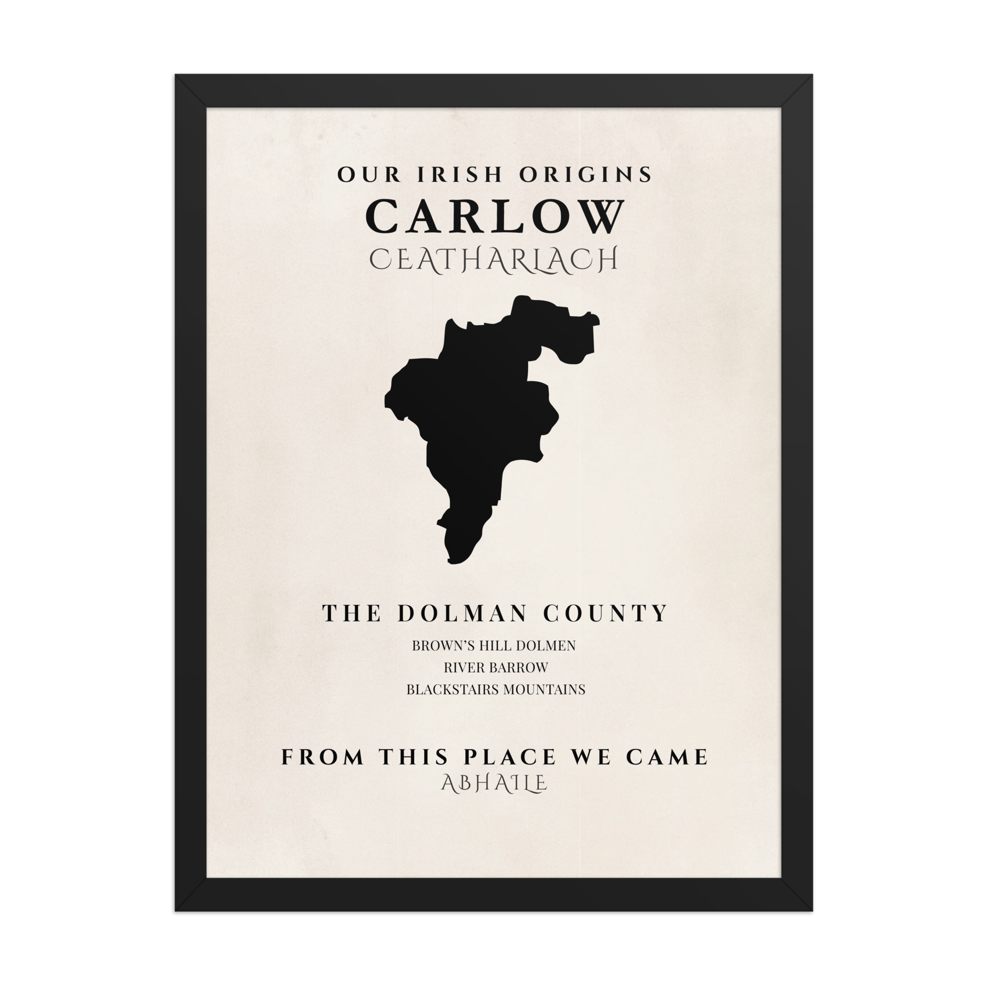 Carlow Ireland Print (The Dolman County) – Irish County Wall Art Poster
