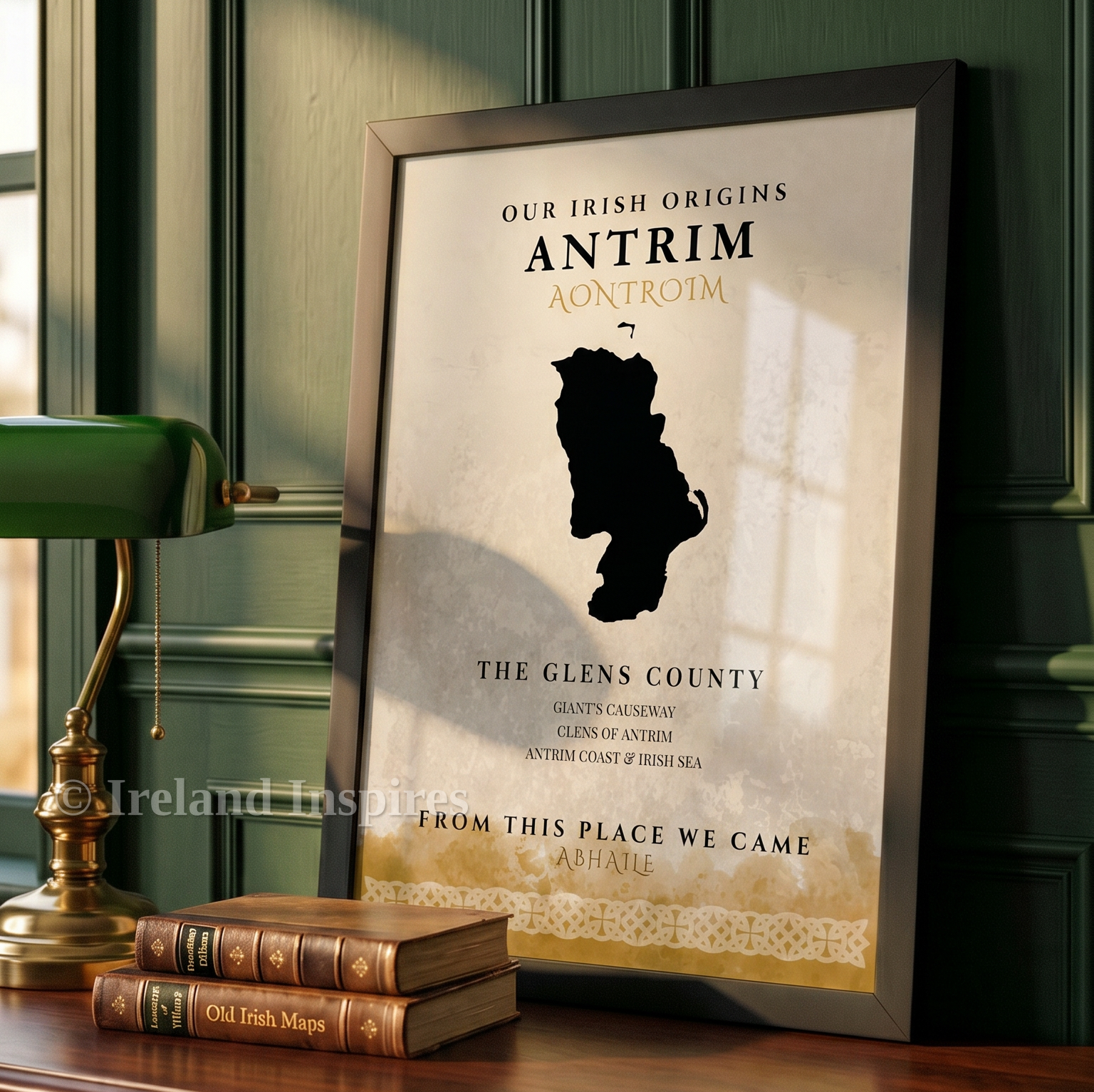 Antrim Celtic Motif Print (The Glens County)