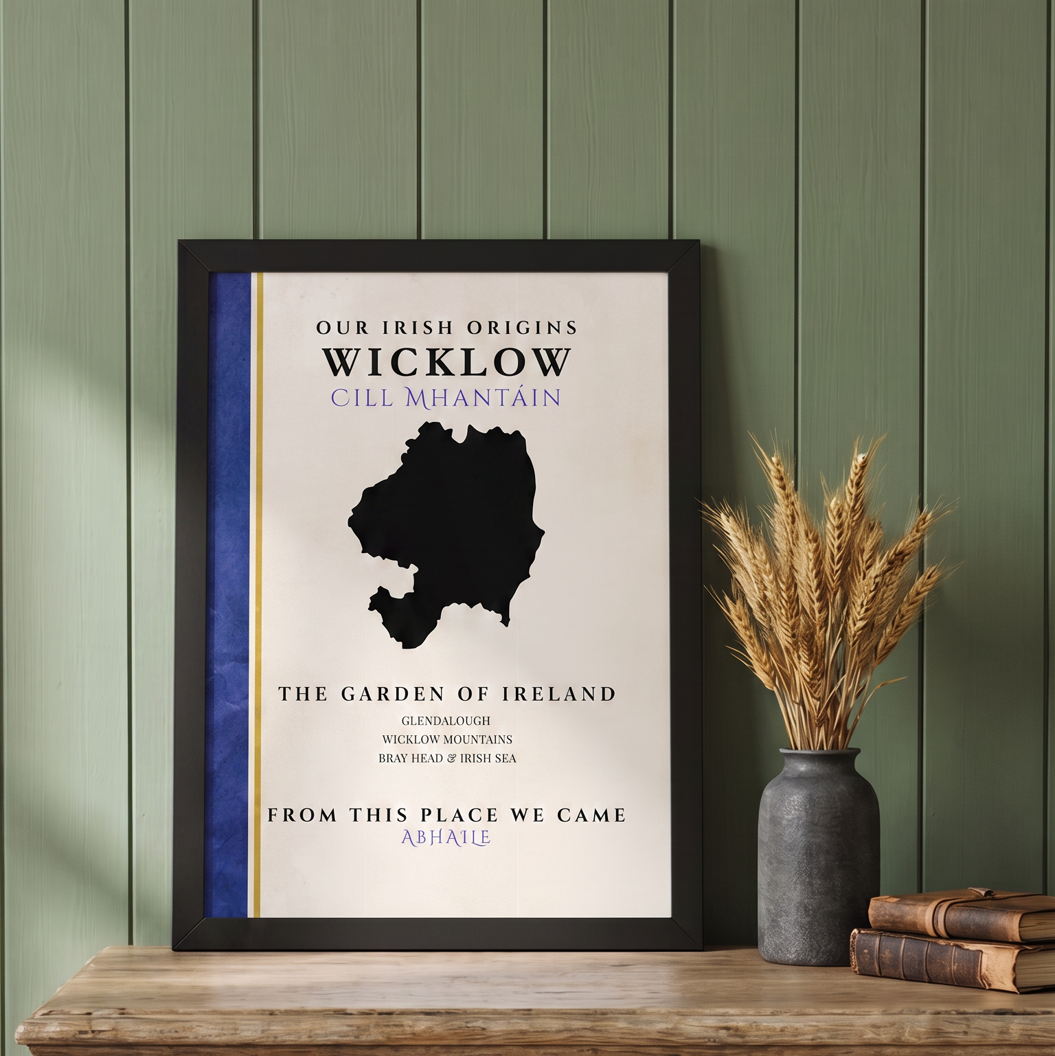 Wicklow Origins County Colors Print (The Garden of Ireland)