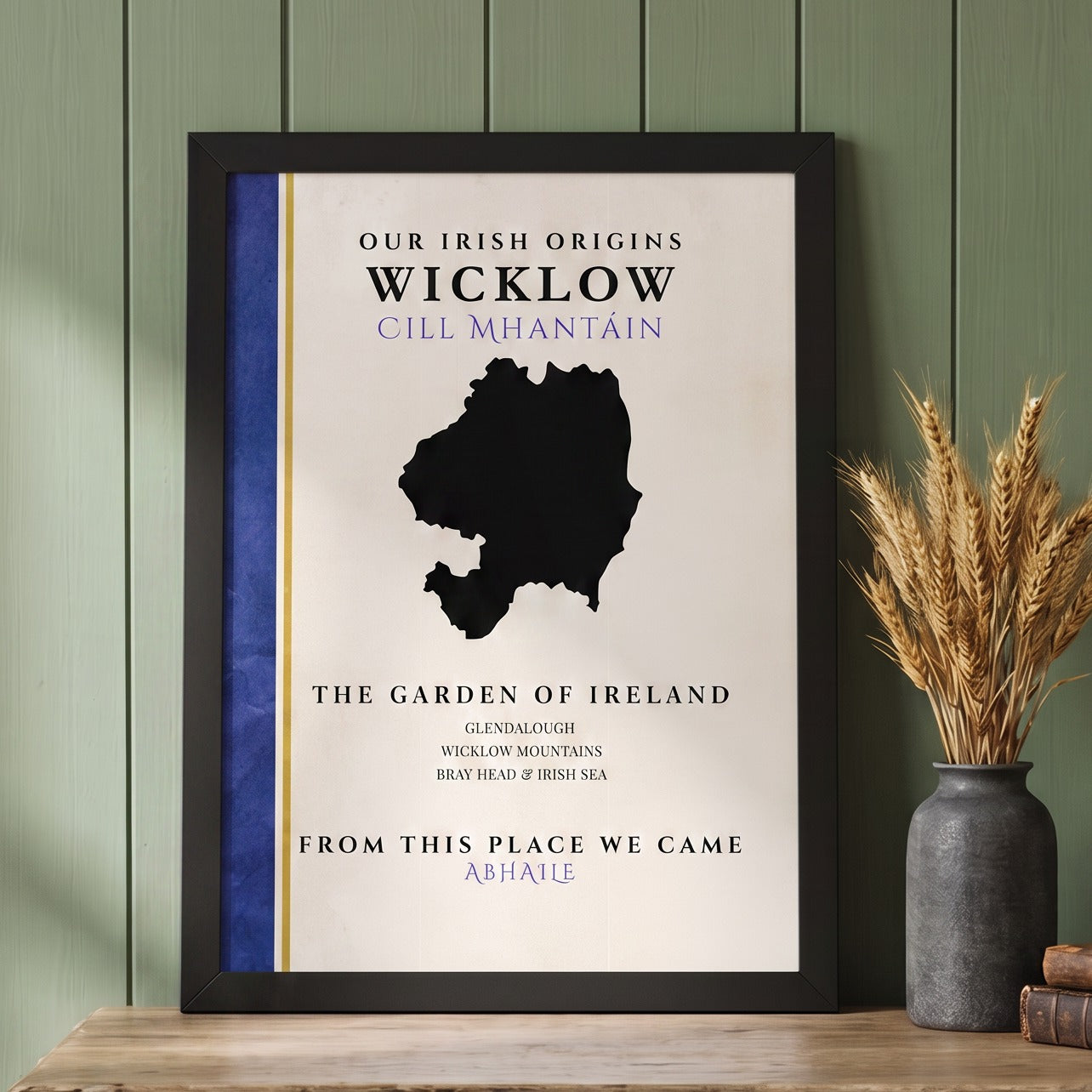 Wicklow Origins County Colors Print (The Garden of Ireland)
