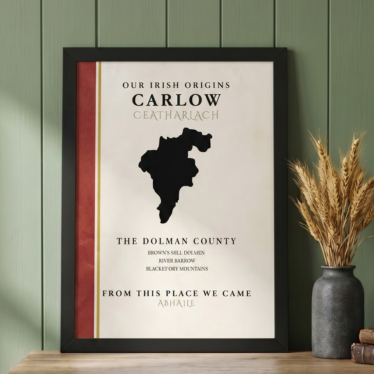 Carlow County Colors Print  (The Dolmen County)