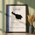 Cavan county colors framed print, front view
