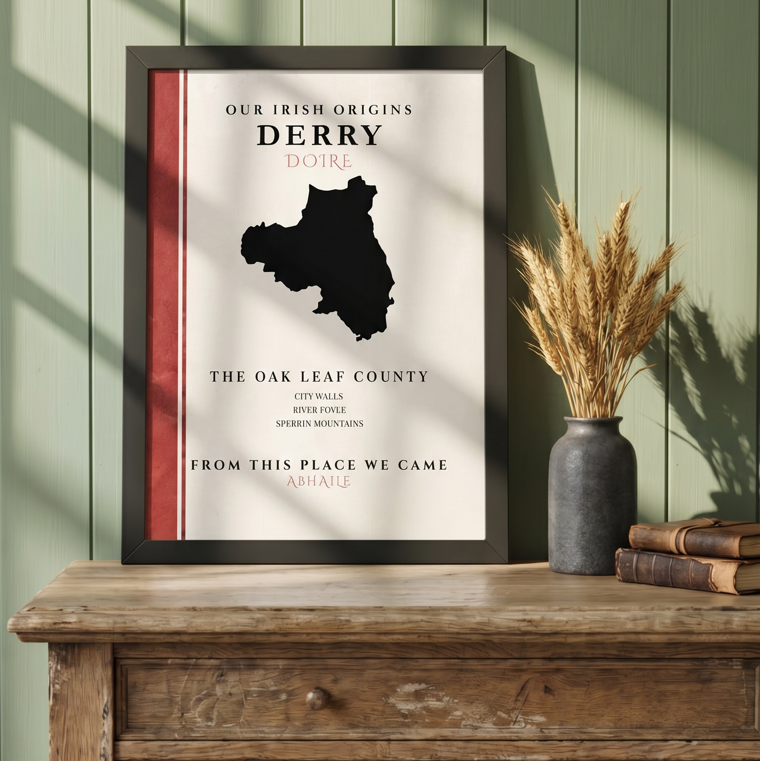 Derry County Colors Print  (The Oak Leaf County)