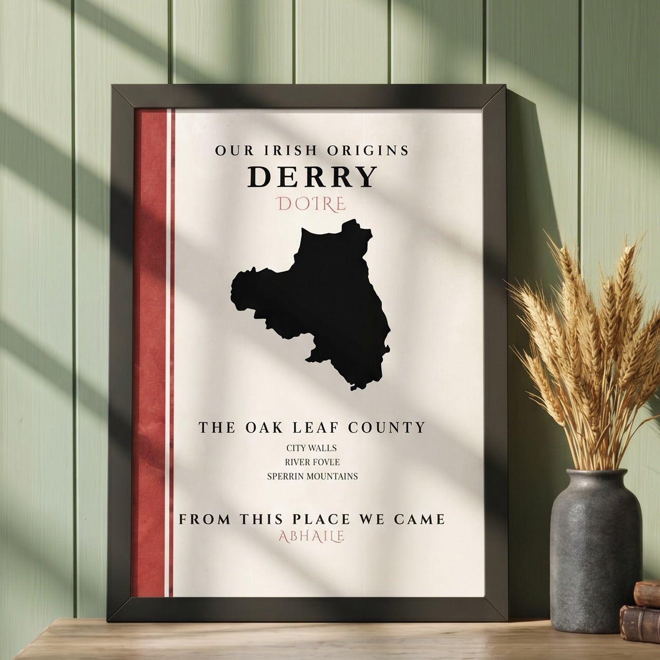 Derry County Colors Print  (The Oak Leaf County)