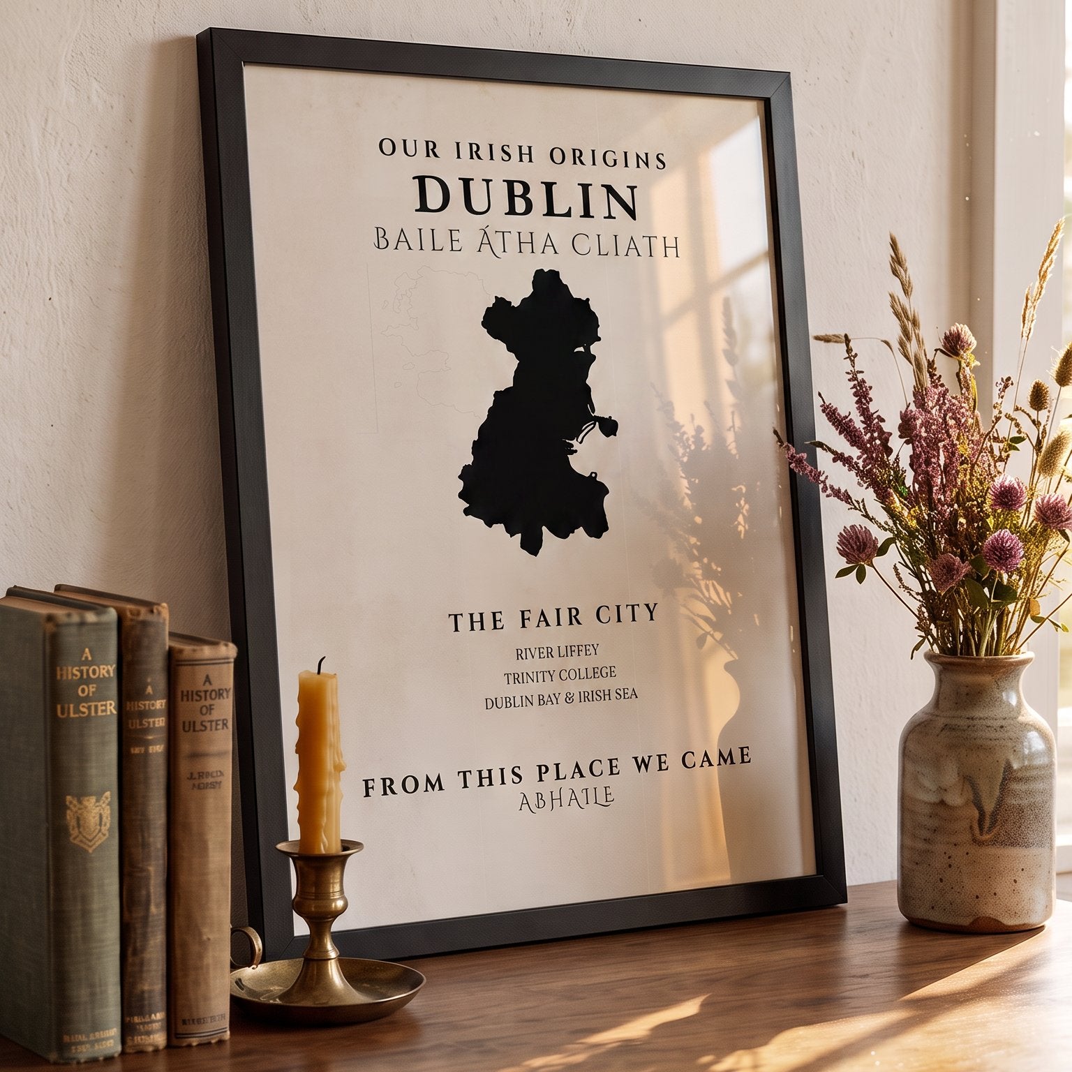 Dublin Original Print – The Fair City | Framed or Unframed Irish Wall Art