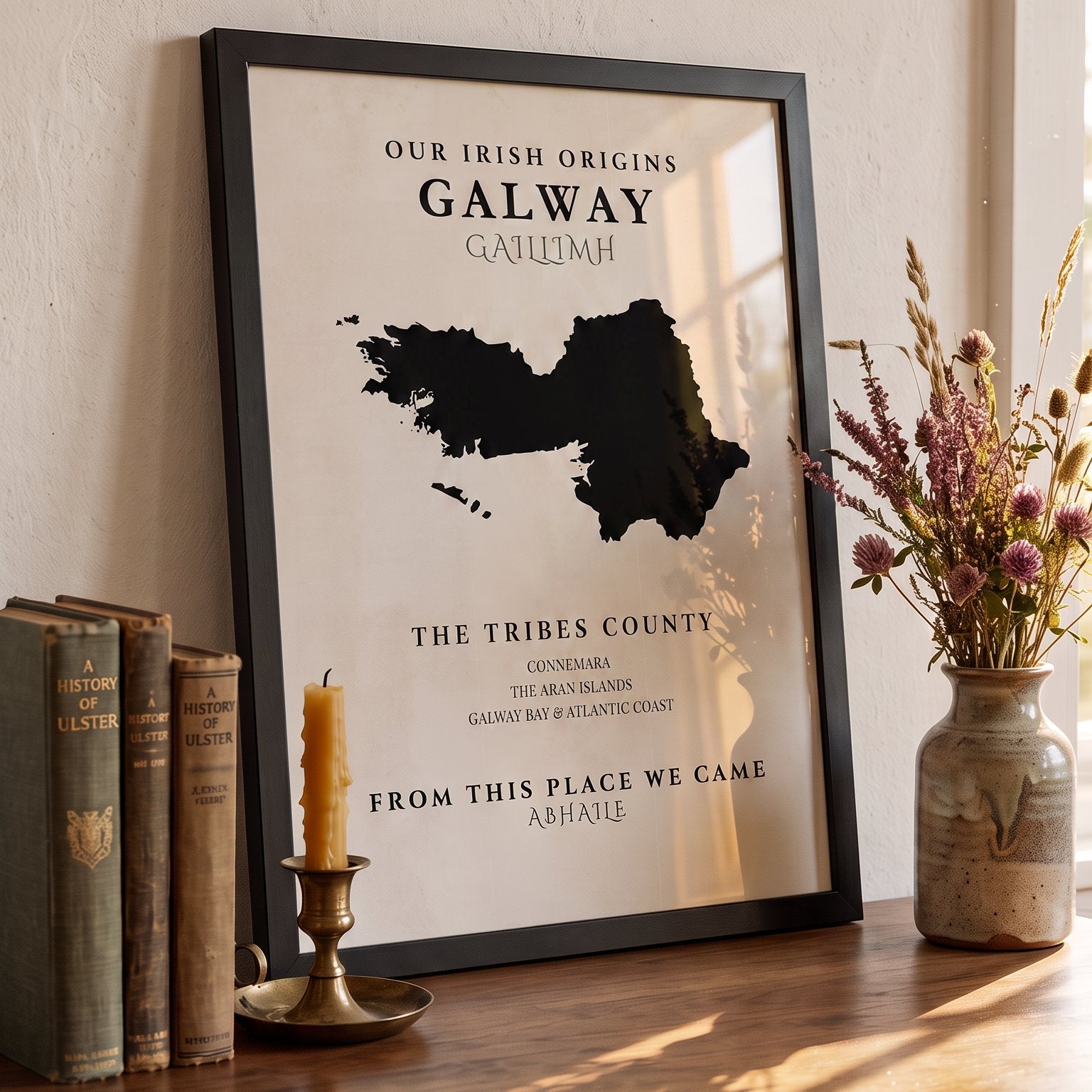Galway Original Print – The Tribes County | Framed or Unframed Irish Wall Art