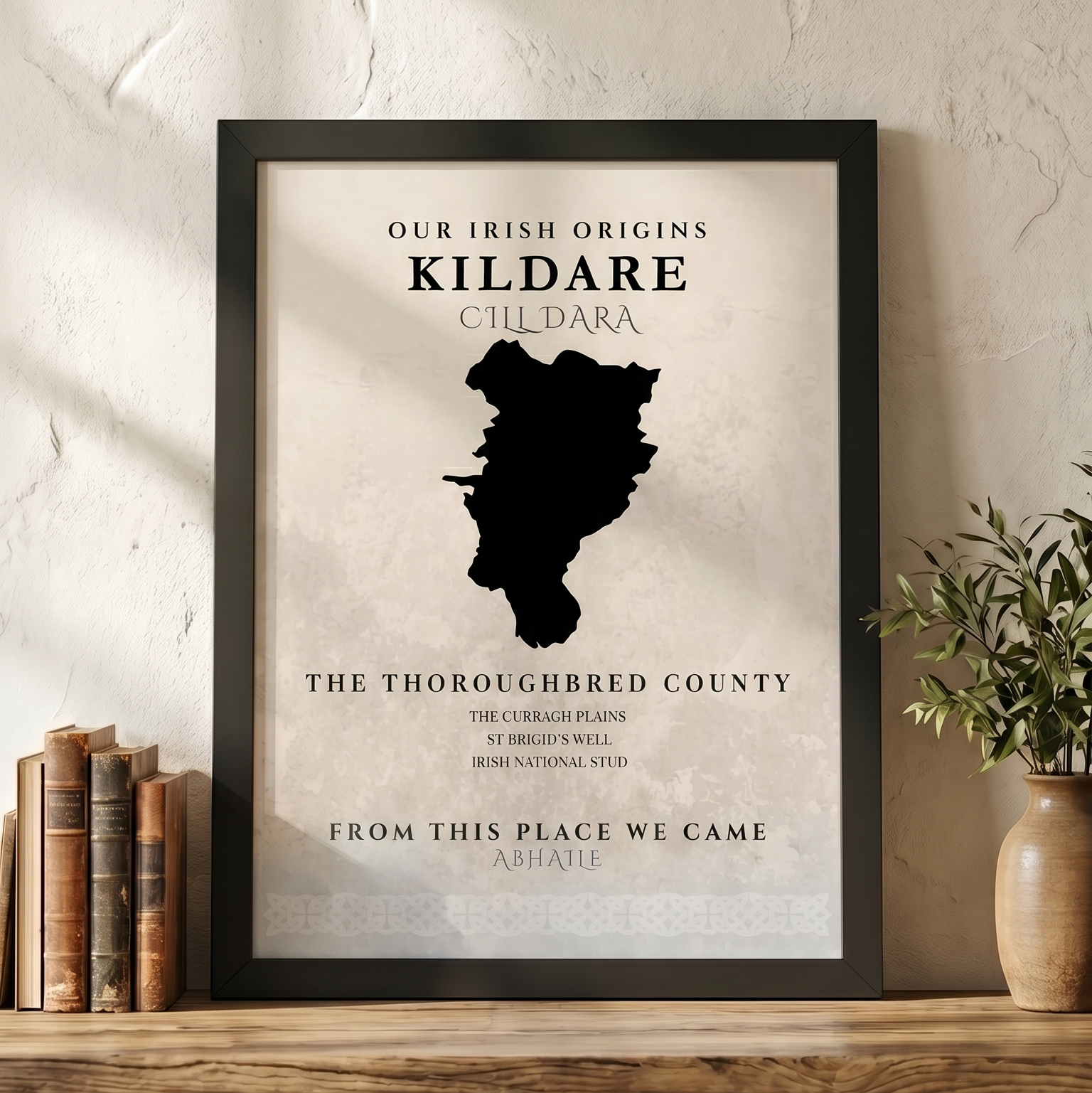 Kildare Origins Celtic Motif Print (The Thoroughbred County)