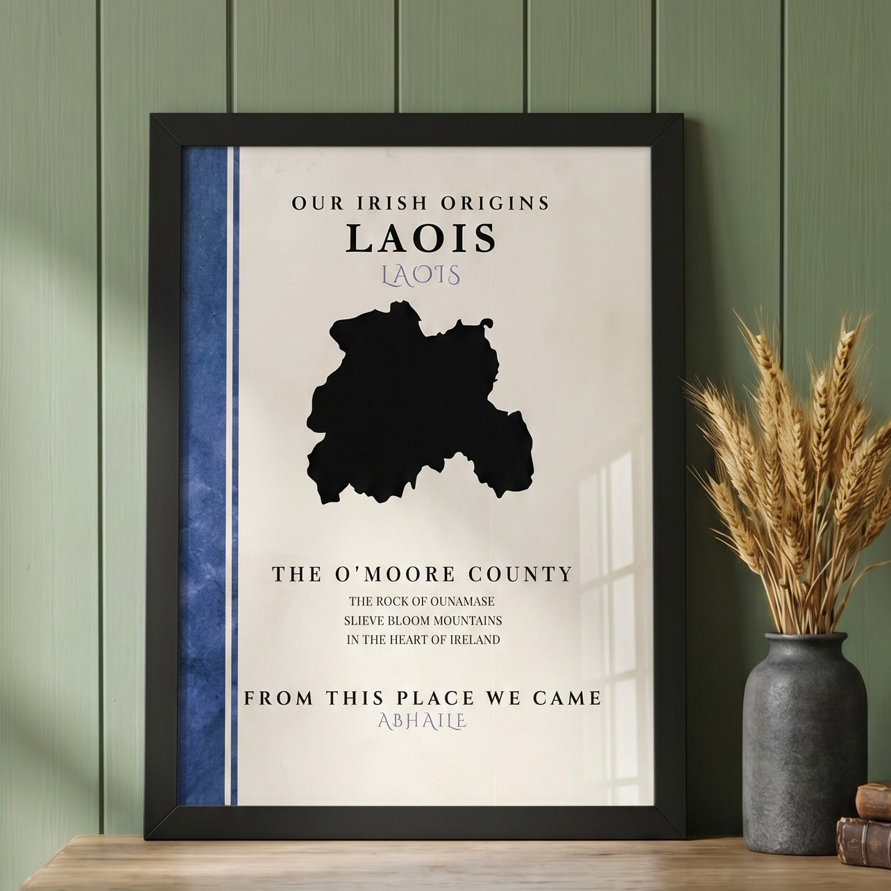 Laois County Colors Print  (The O'Moore County)