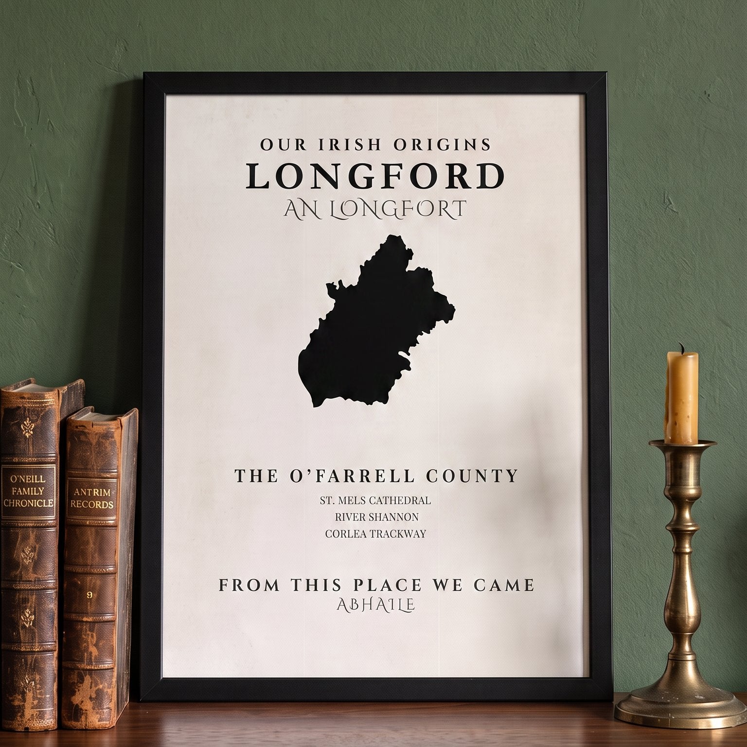 Longford Original Print – The O’Farrell County | Framed or Unframed Irish Wall Art