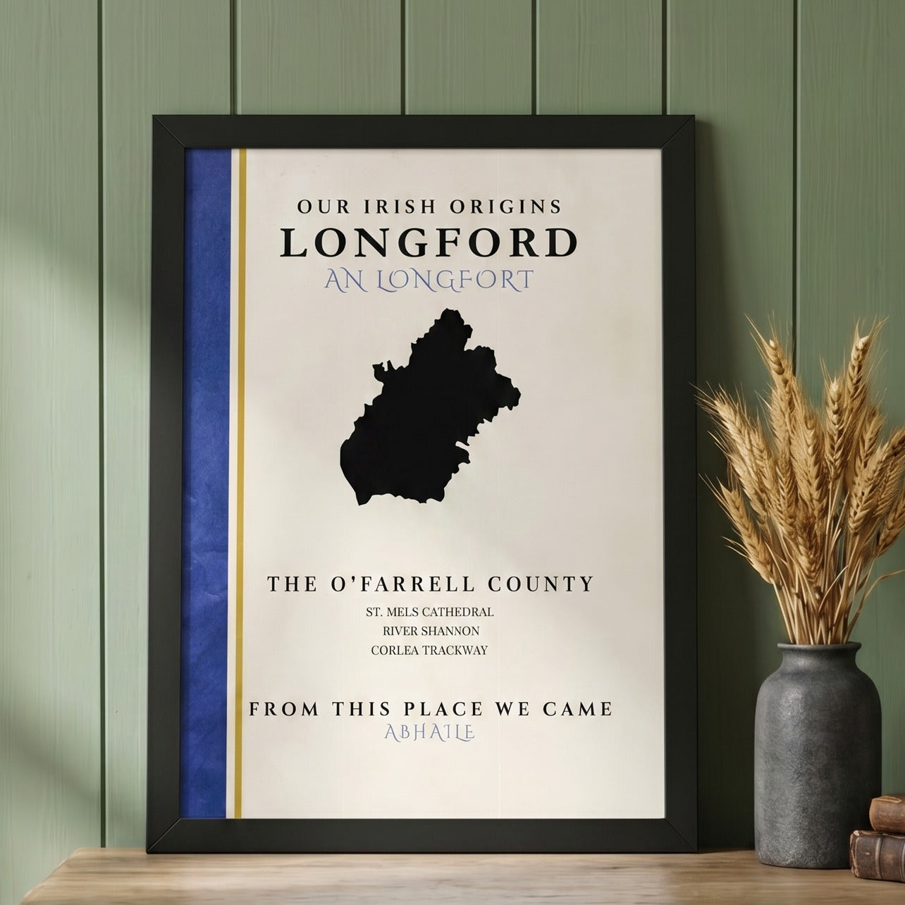 Longford Origins County Colors Print (The O'Farrell County)