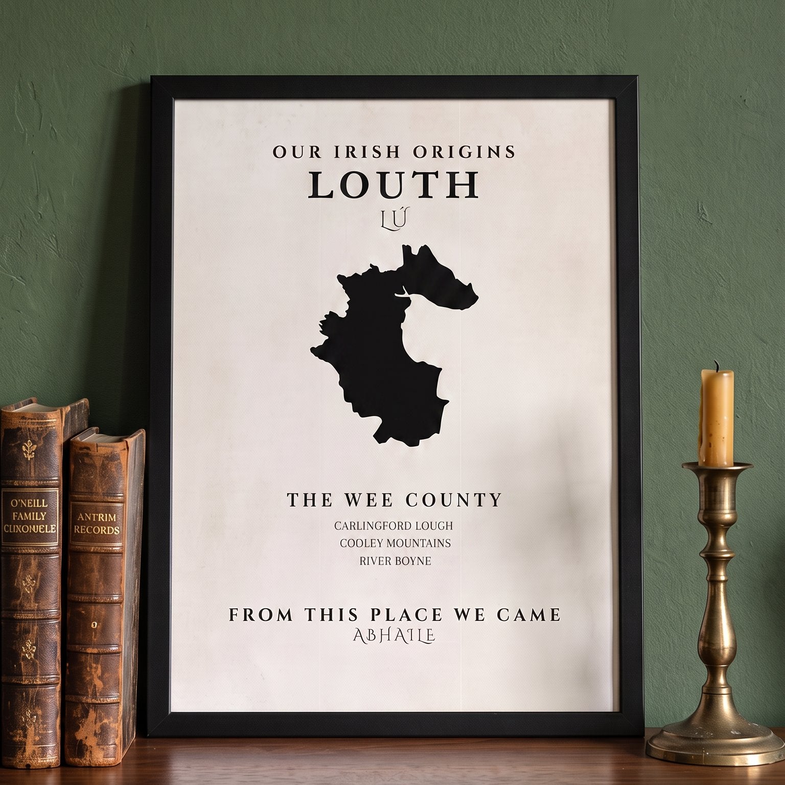 Louth Original Print – The Wee County | Framed or Unframed Irish Wall Art