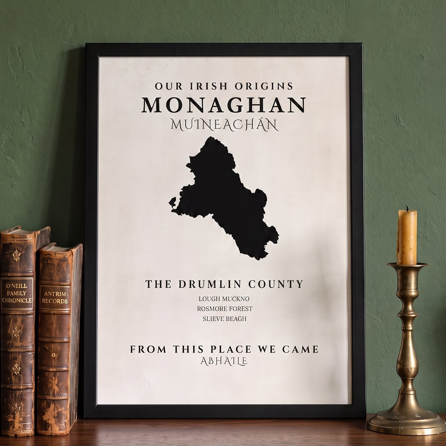 Monaghan Original Print – The Drumlin County | Framed or Unframed Irish Wall Art