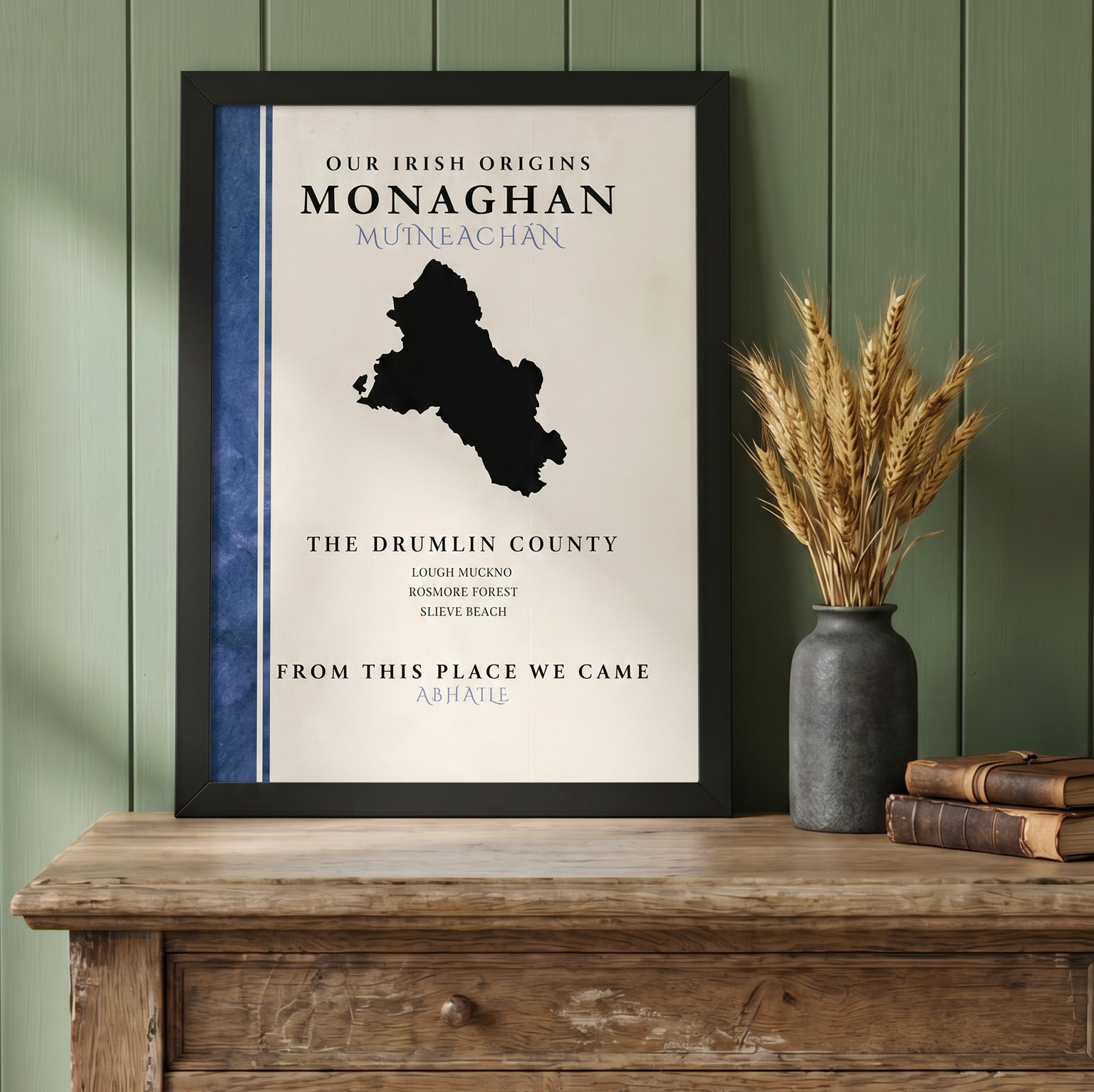 Monaghan County Colors Print (The Drumlin County)