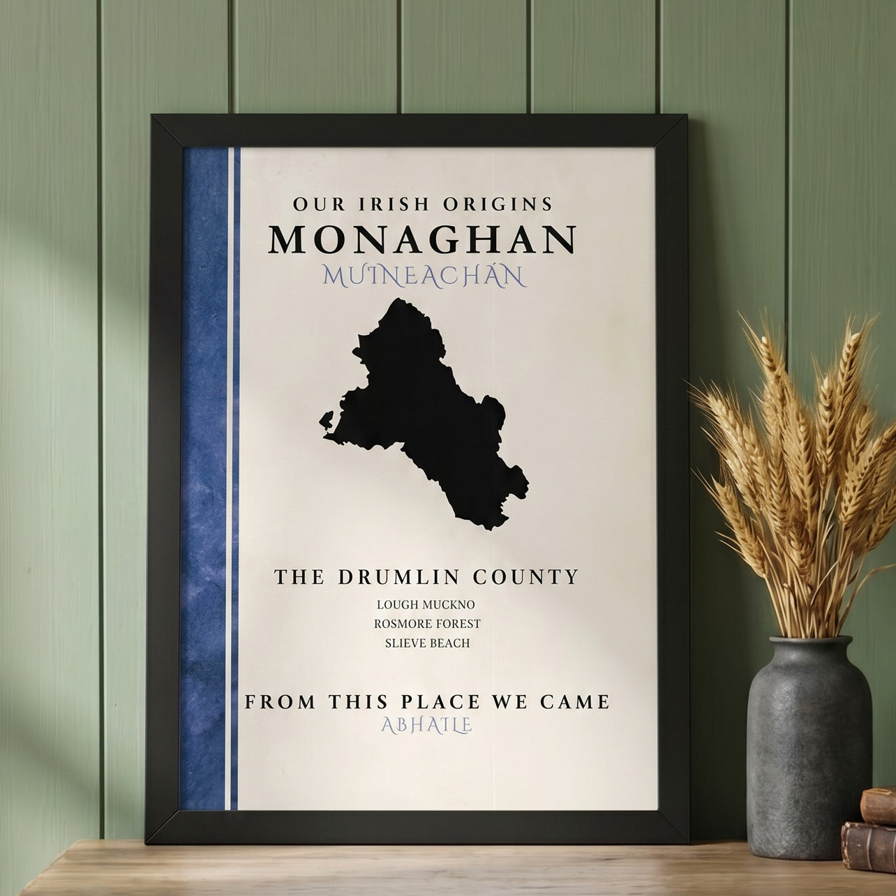Monaghan County Colors Print (The Drumlin County)