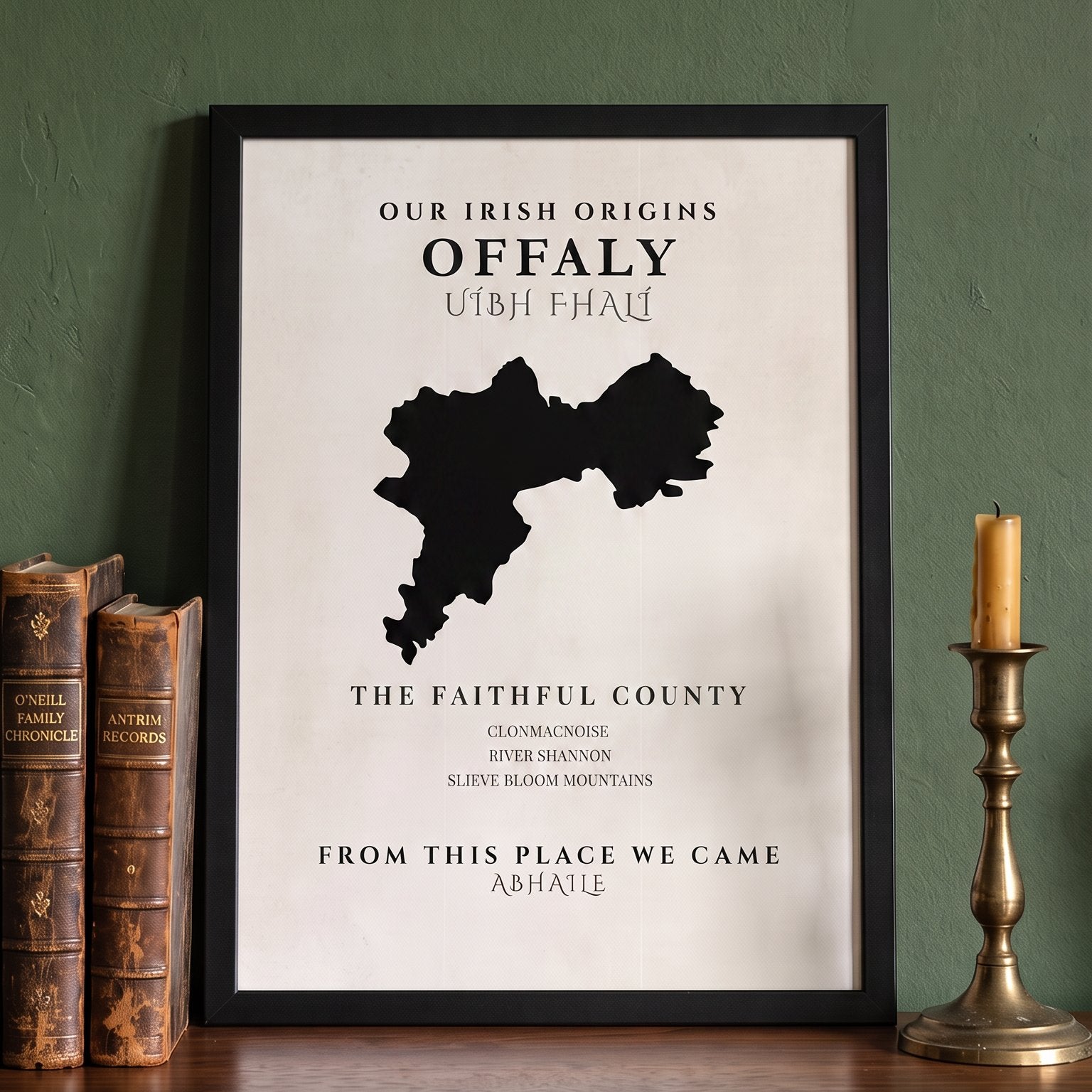 Offaly Original Print – The Faithful County | Framed or Unframed Irish Wall Art