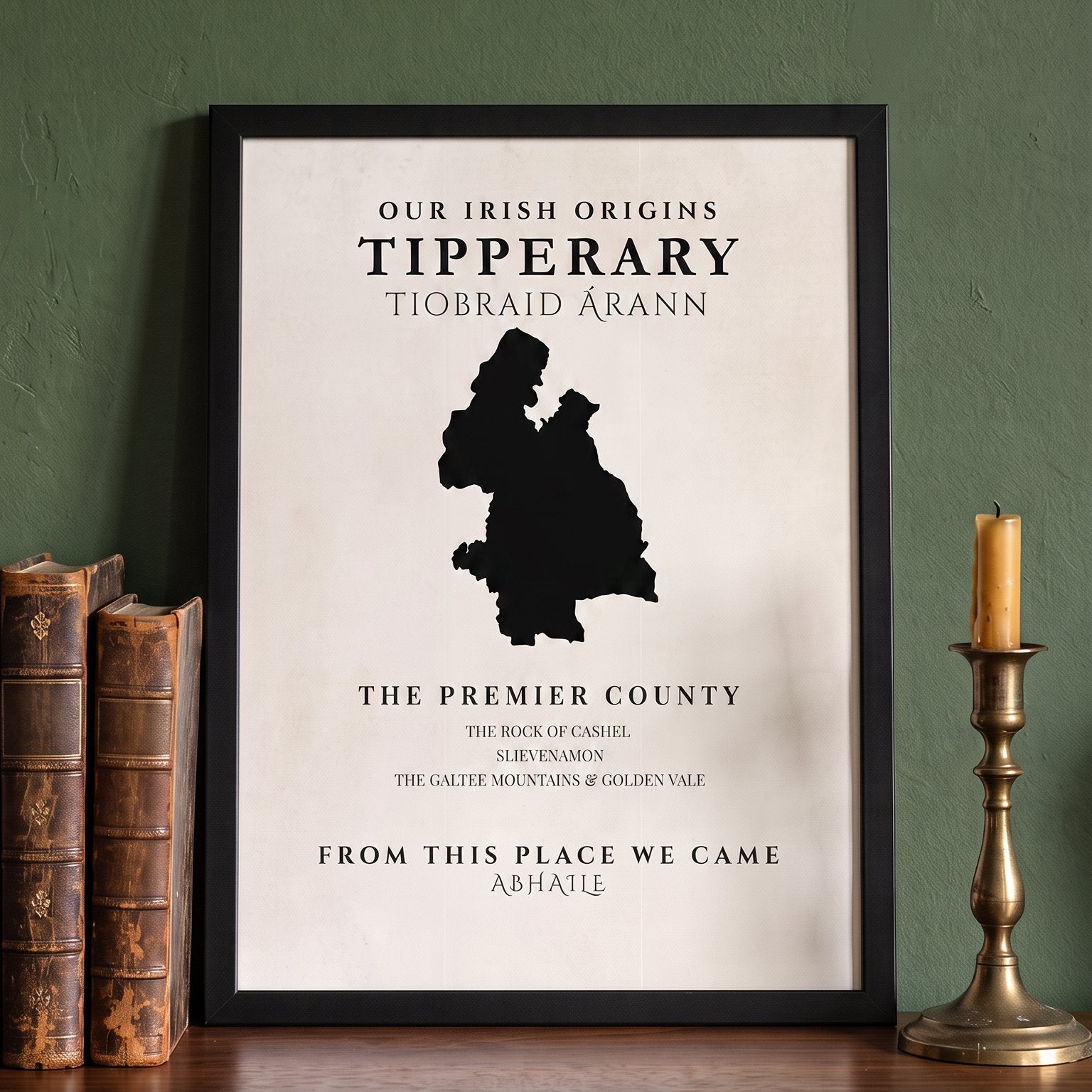 Tipperary Original Print – The Premier County | Framed or Unframed Irish Wall Art