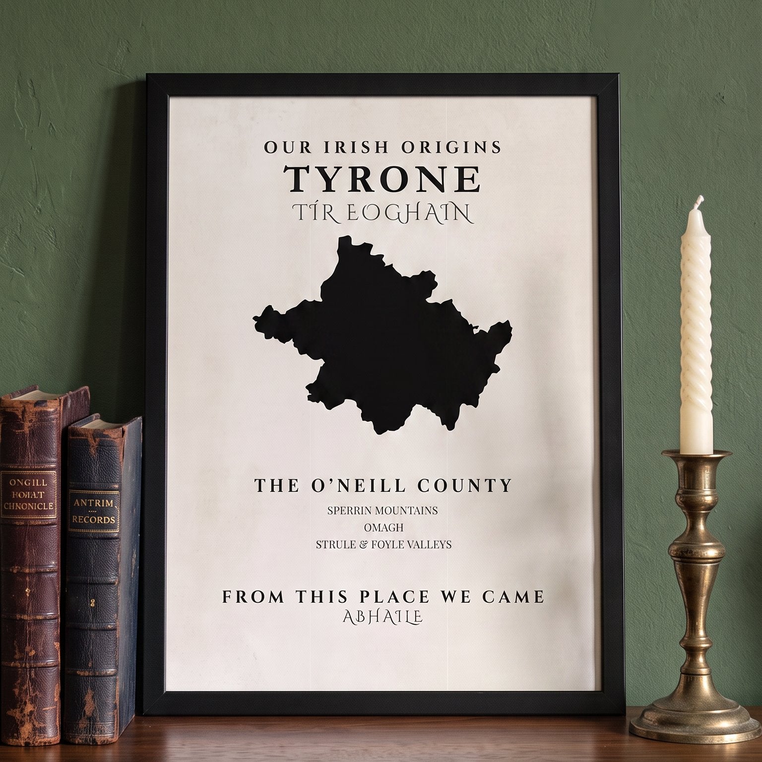 Tyrone Original Print – The Red Hand County | Framed or Unframed Irish Wall Art