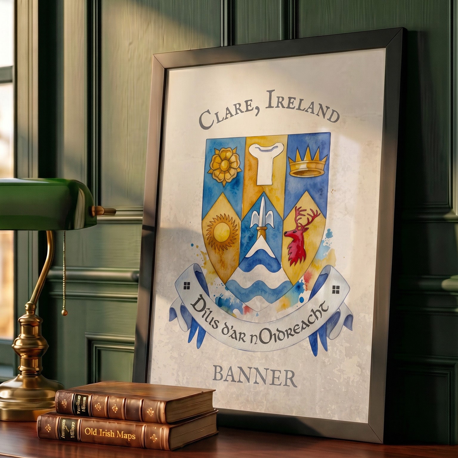Clare Ireland Crest Print