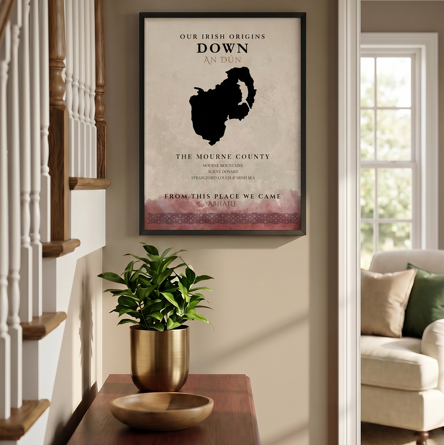 Down Celtic Motif Print (The Mourne County)