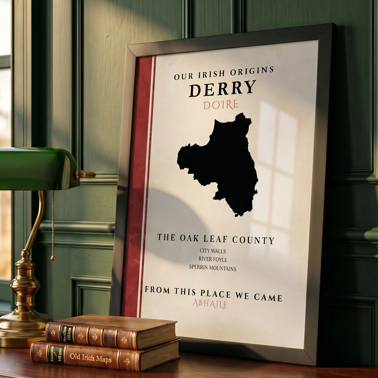 Derry County Colors Print  (The Oak Leaf County)