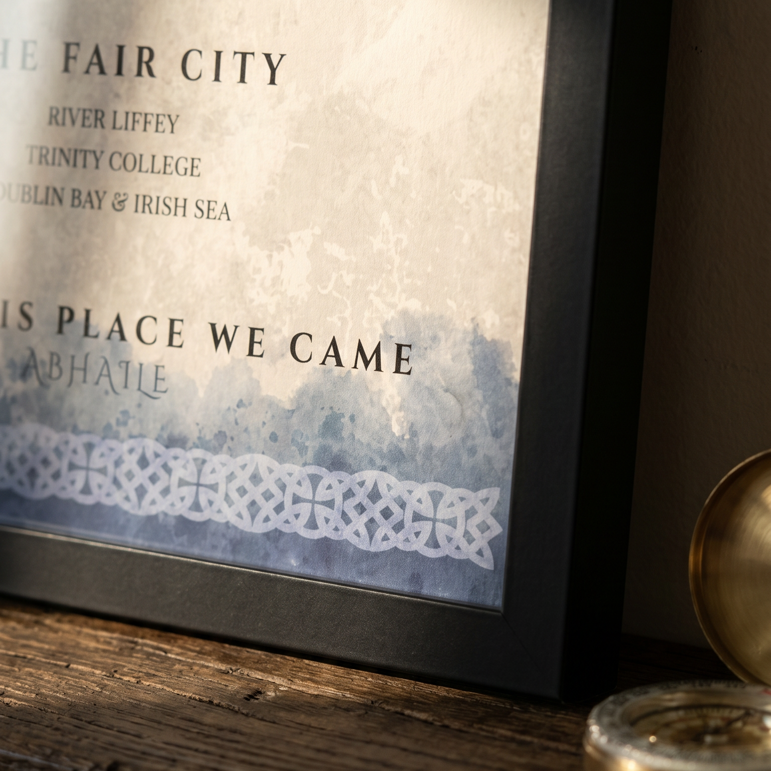 Dublin Origins Celtic Motif Print (The Fair City)