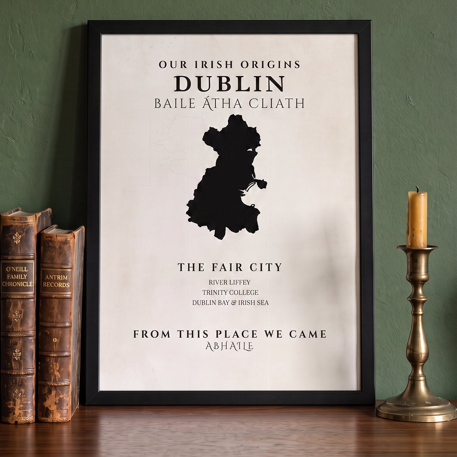 Dublin Original Print – The Fair City | Framed or Unframed Irish Wall Art