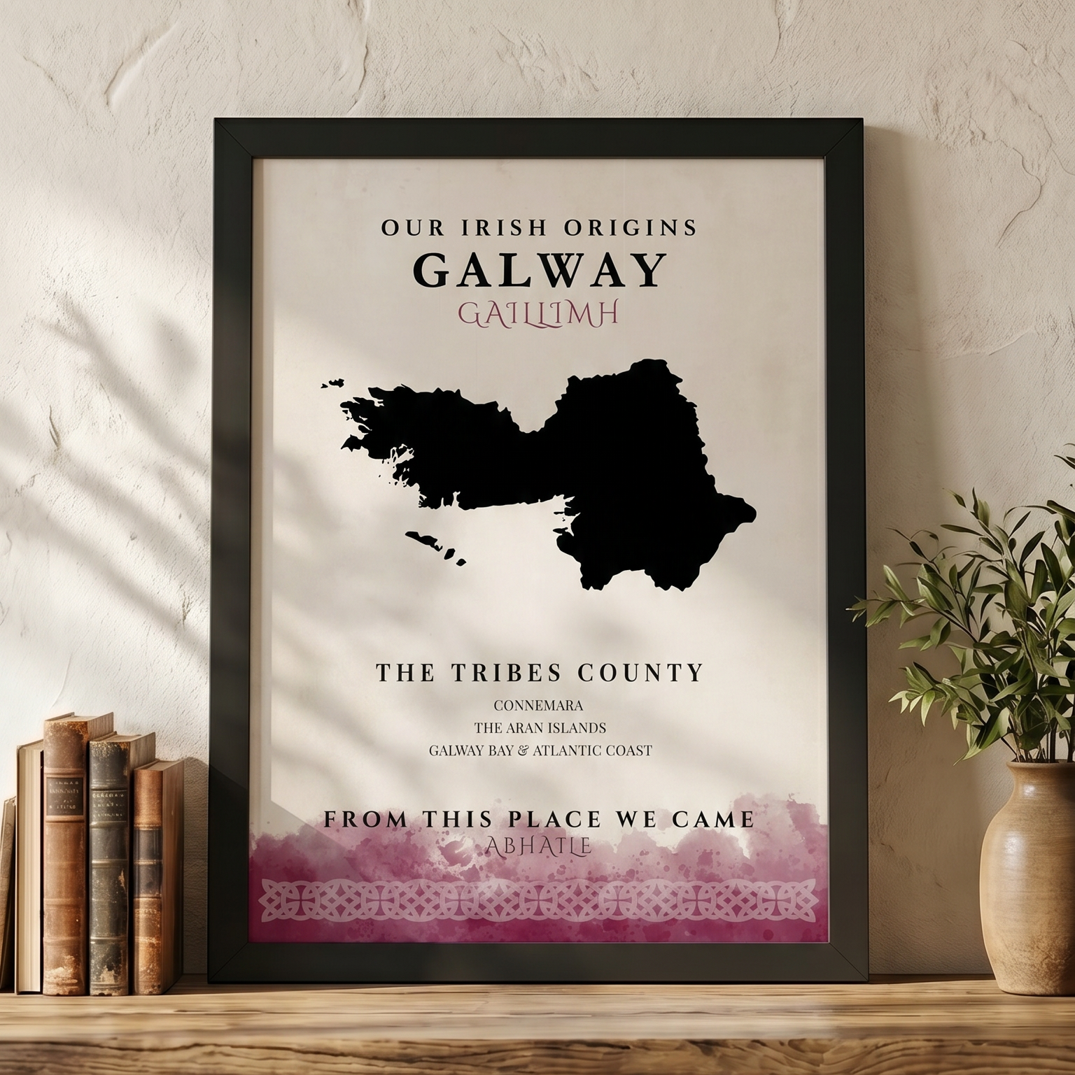 Galway Origins  Celtic Motif Print (The Tribes County)