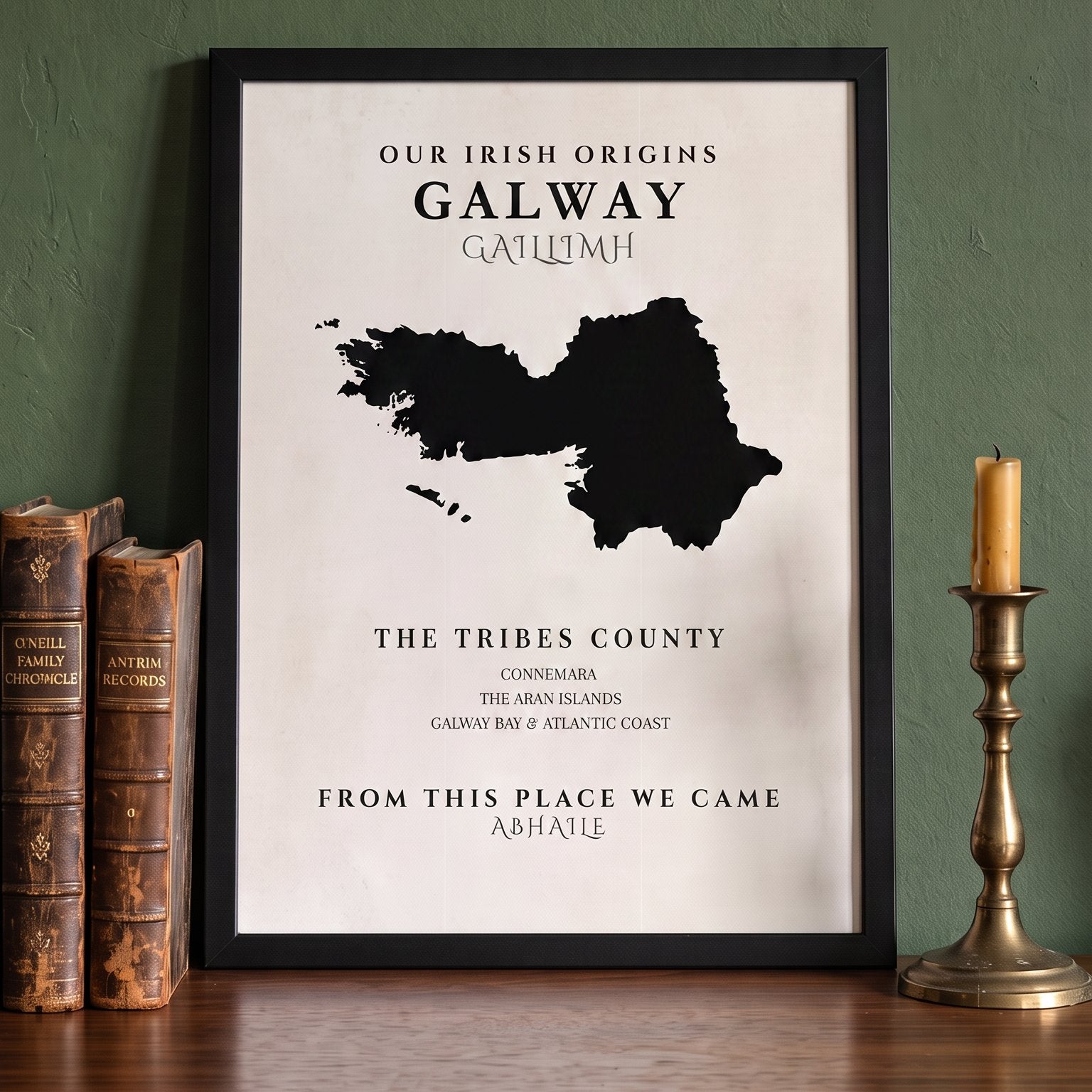 Galway Original Print – The Tribes County | Framed or Unframed Irish Wall Art