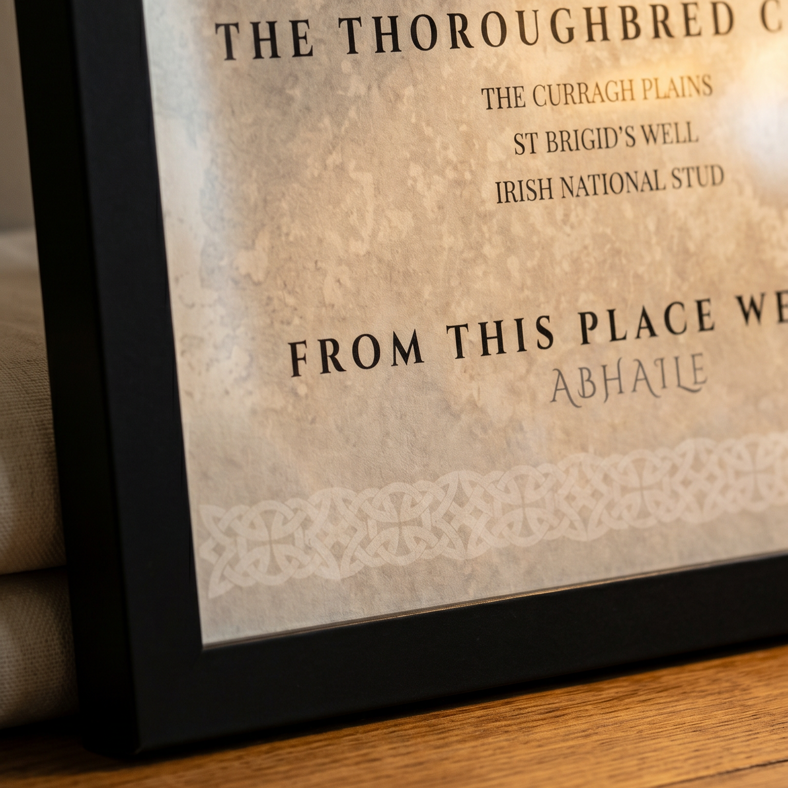 Kildare Origins Celtic Motif Print (The Thoroughbred County)