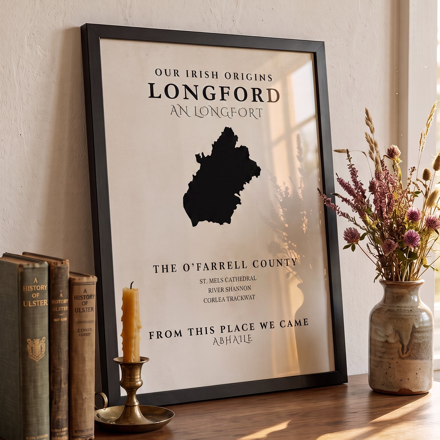 Longford Original Print – The O’Farrell County | Framed or Unframed Irish Wall Art
