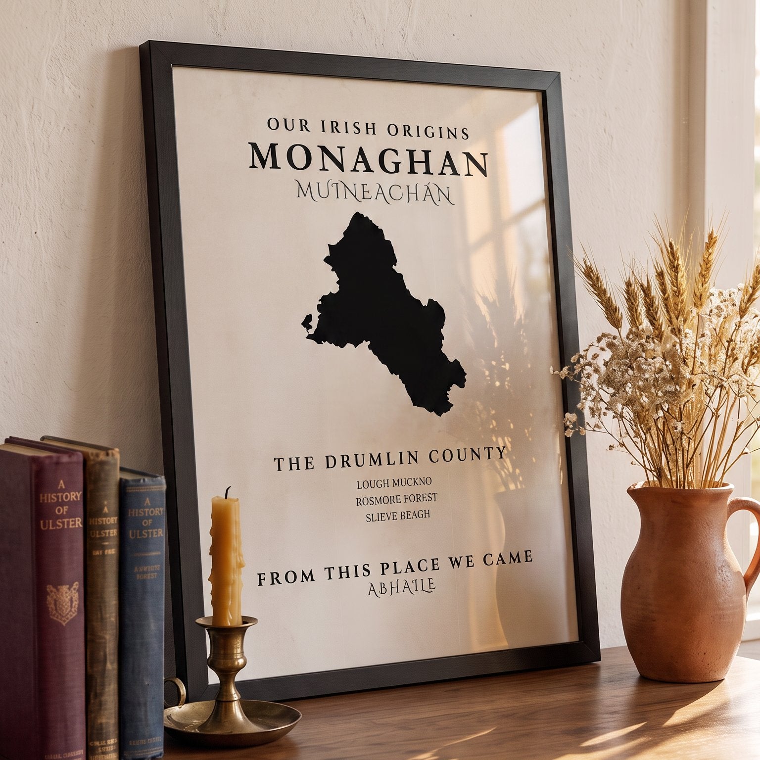 Monaghan Original Print – The Drumlin County | Framed or Unframed Irish Wall Art