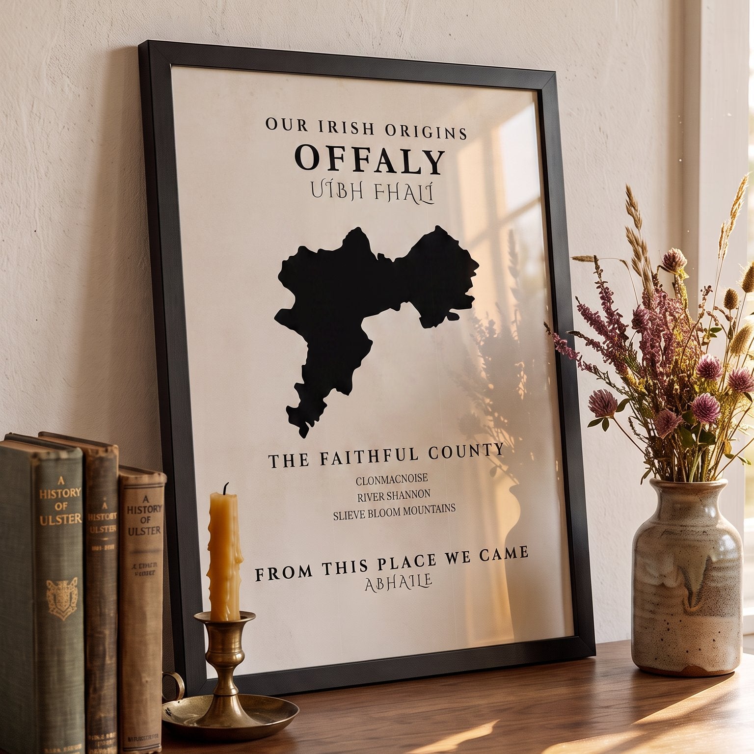 Offaly Original Print – The Faithful County | Framed or Unframed Irish Wall Art