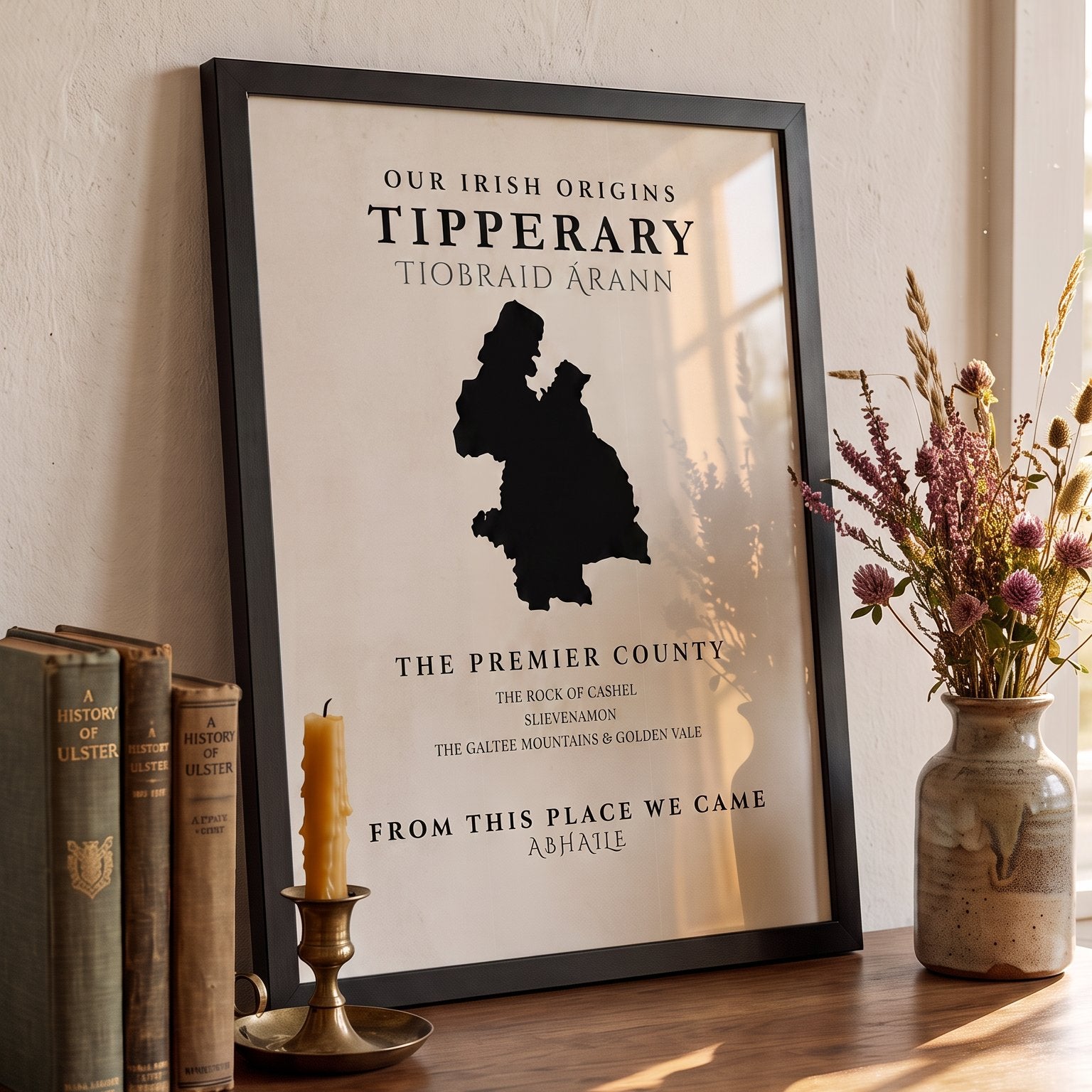 Tipperary Original Print – The Premier County | Framed or Unframed Irish Wall Art
