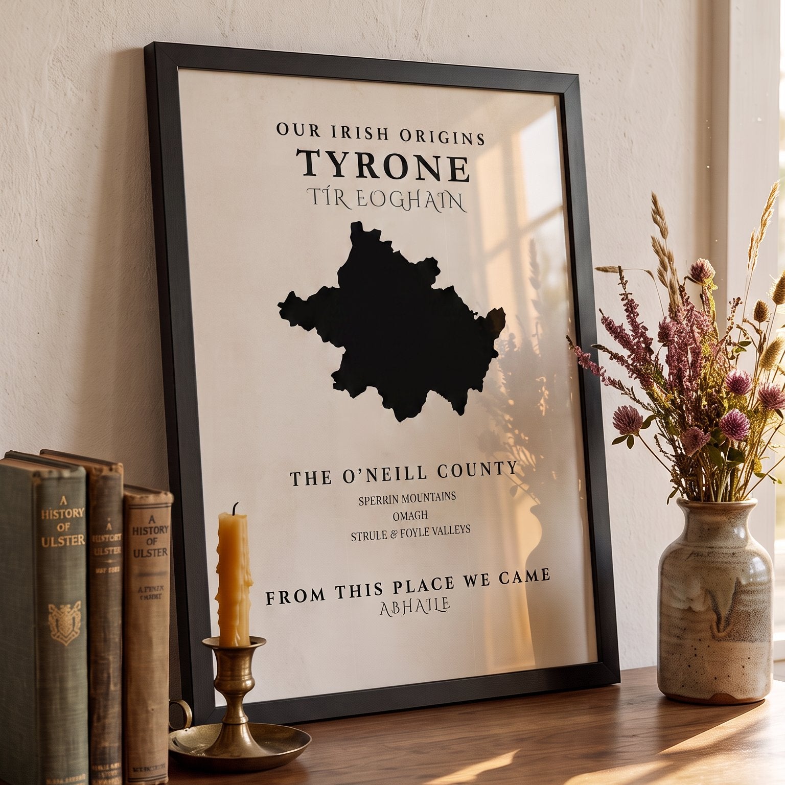 Tyrone Original Print – The Red Hand County | Framed or Unframed Irish Wall Art