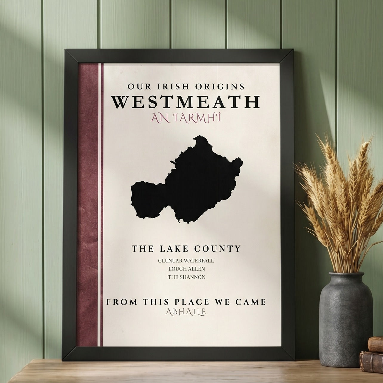 Westmeath County Colors Print (The Lake County)