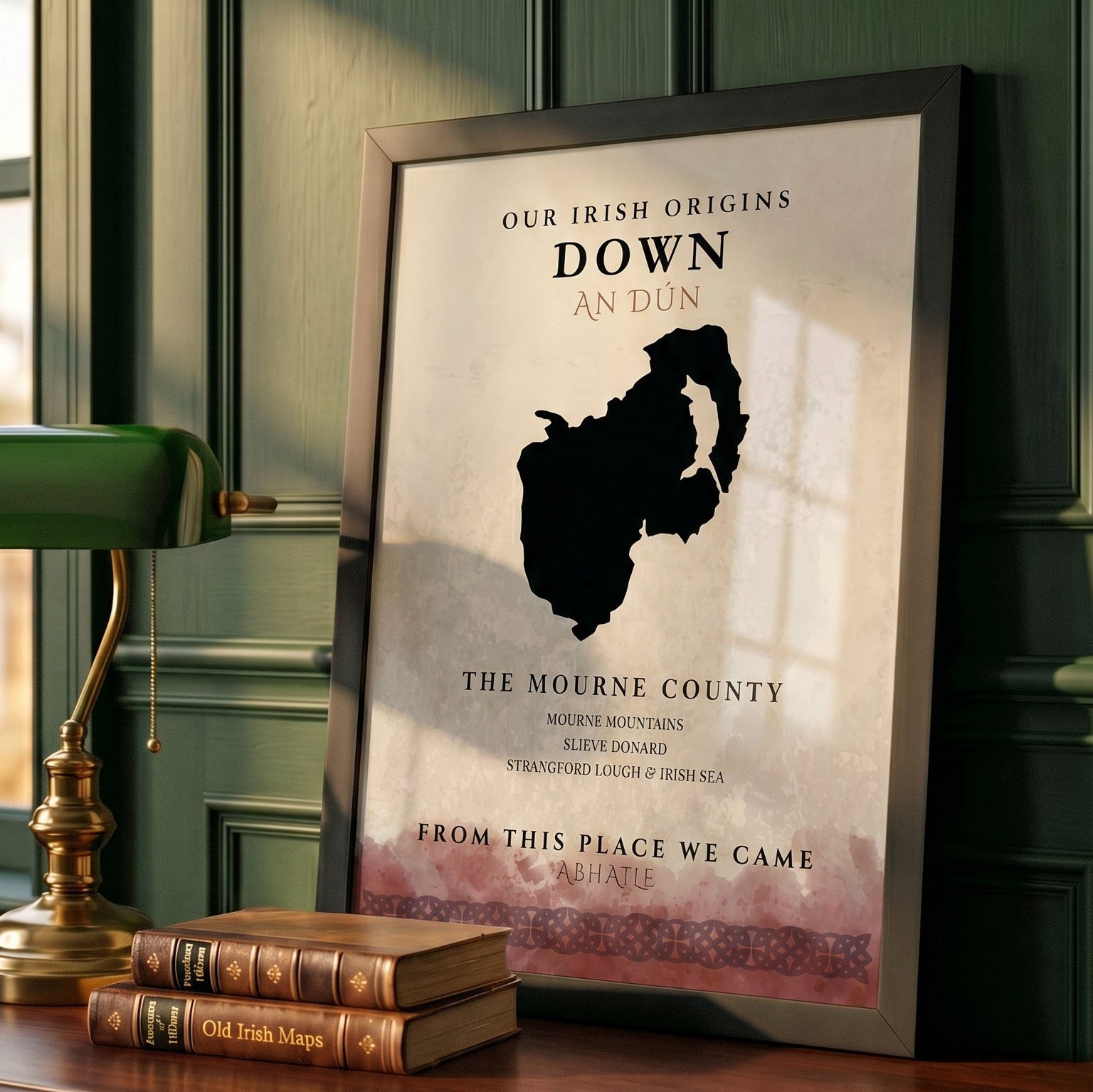 Down Celtic Motif Print (The Mourne County)