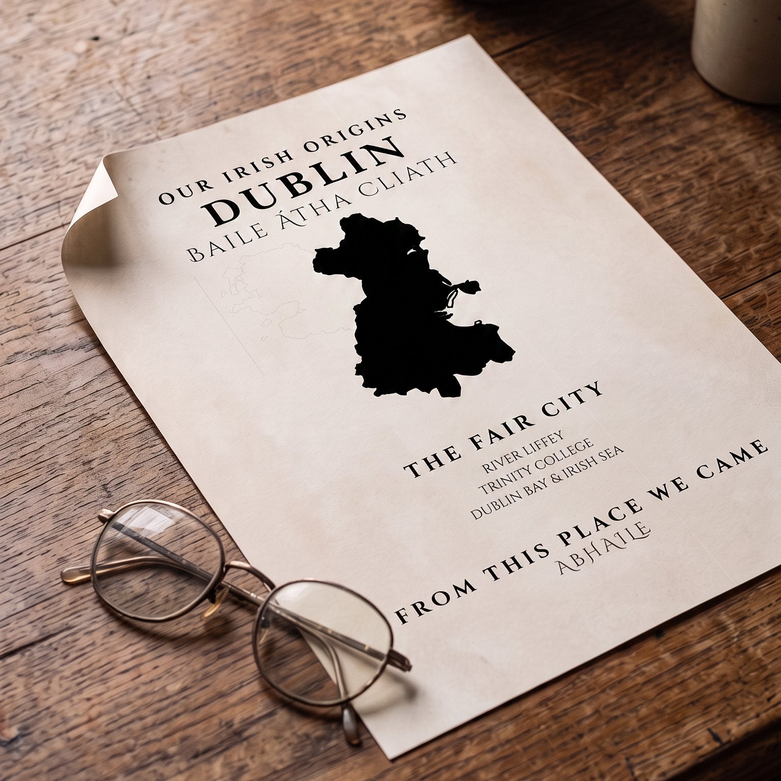 Dublin Original Print – The Fair City | Framed or Unframed Irish Wall Art