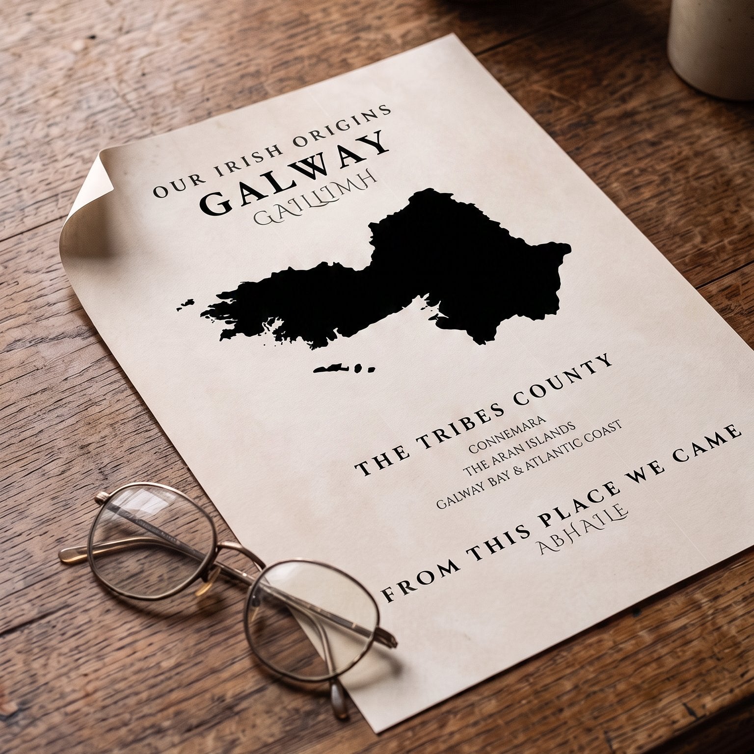 Galway Original Print – The Tribes County | Framed or Unframed Irish Wall Art