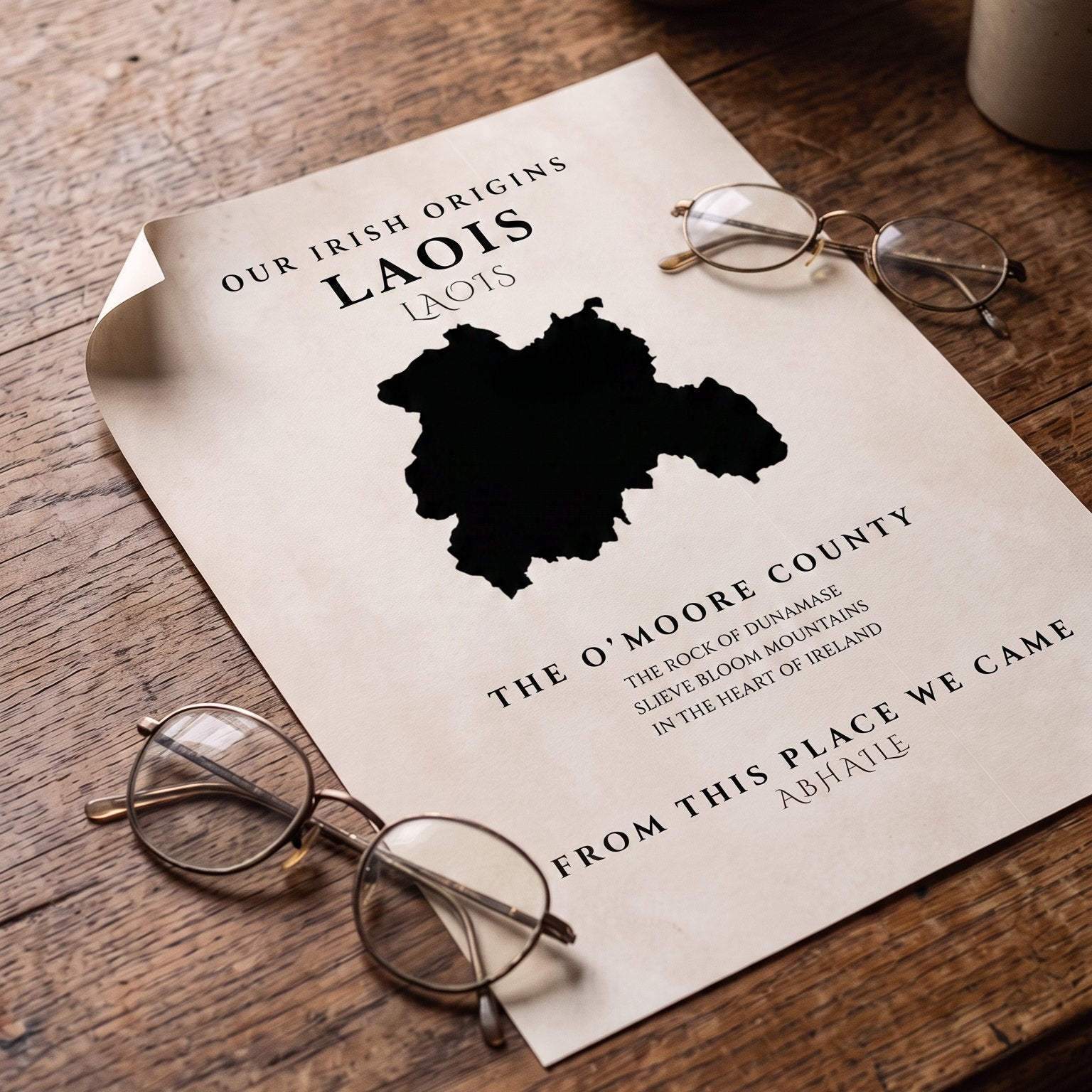 Laois Original Print – The O’Moore County | Framed or Unframed Irish Wall Art