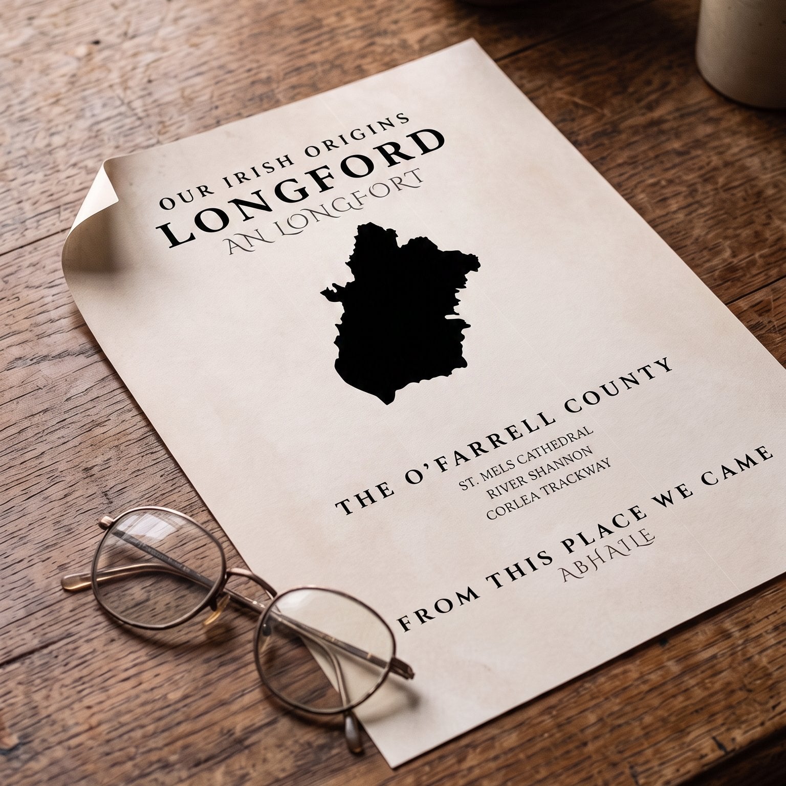 Longford Original Print – The O’Farrell County | Framed or Unframed Irish Wall Art