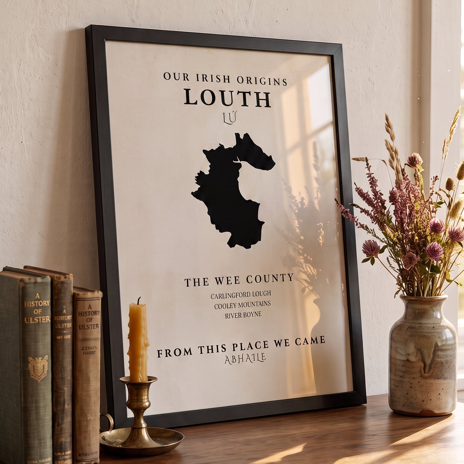 Louth Original Print – The Wee County | Framed or Unframed Irish Wall Art