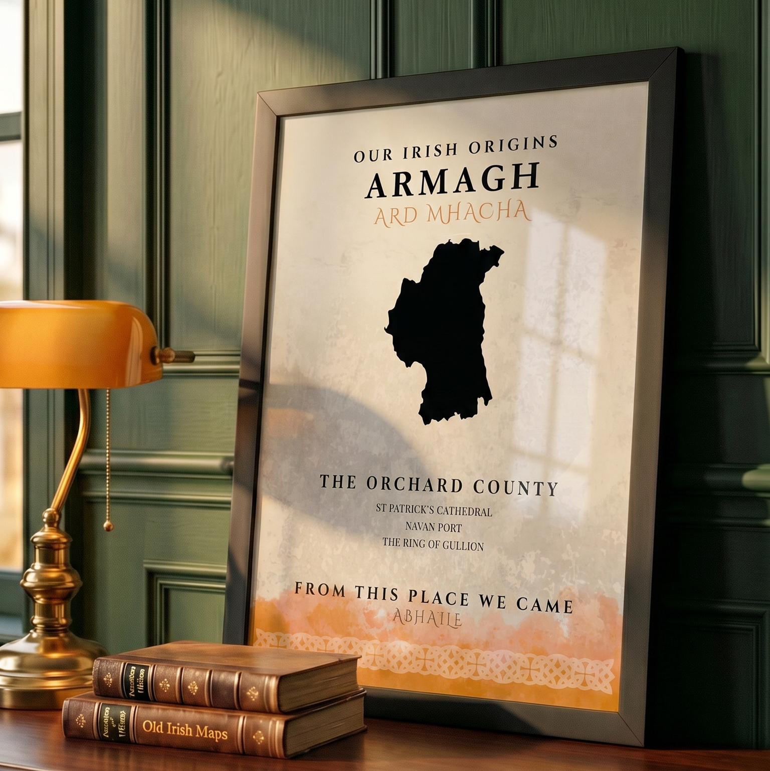 Armagh Celtic Motif Print (The Orchard County)