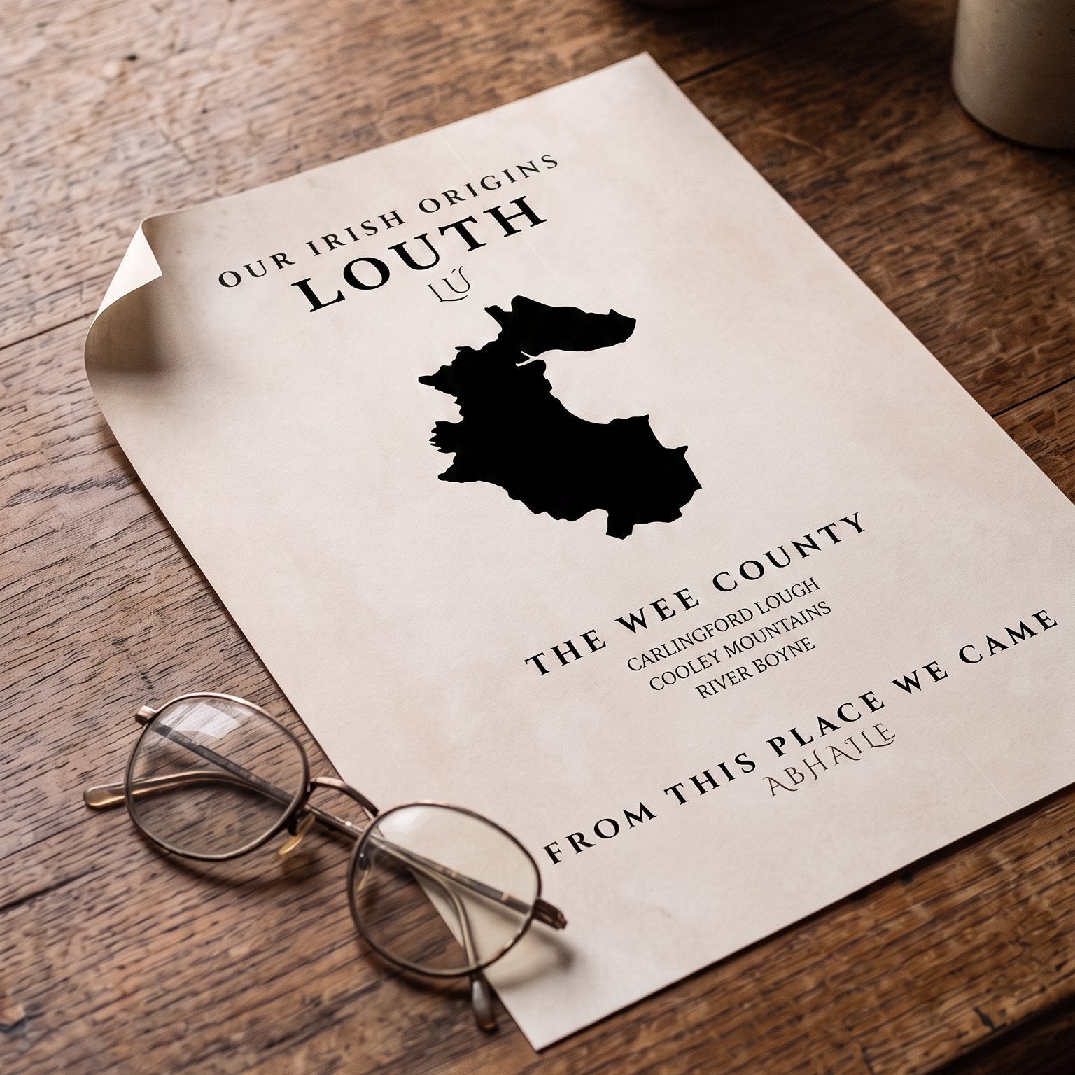 Louth Original Print – The Wee County | Framed or Unframed Irish Wall Art
