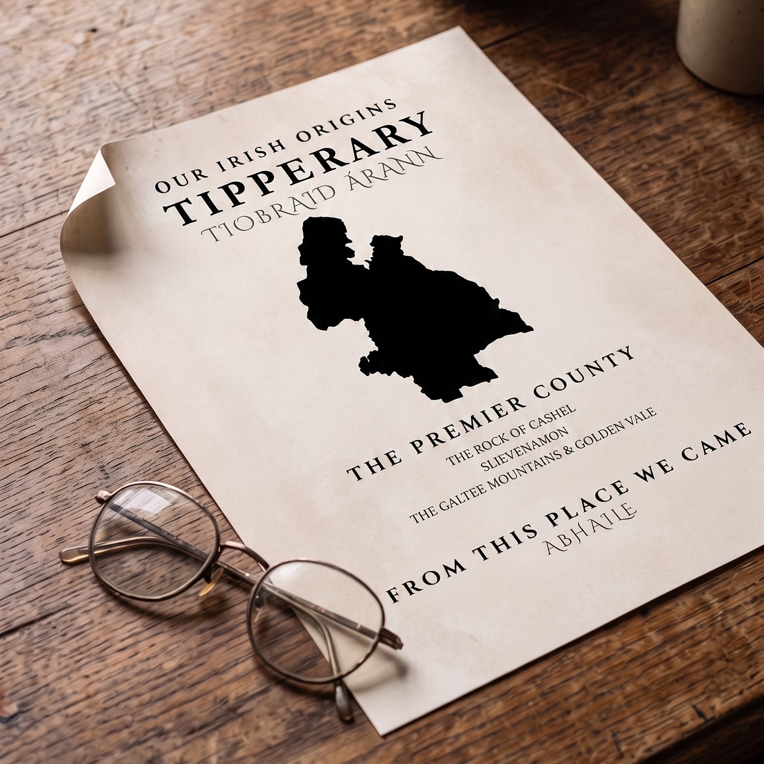 Tipperary Original Print – The Premier County | Framed or Unframed Irish Wall Art