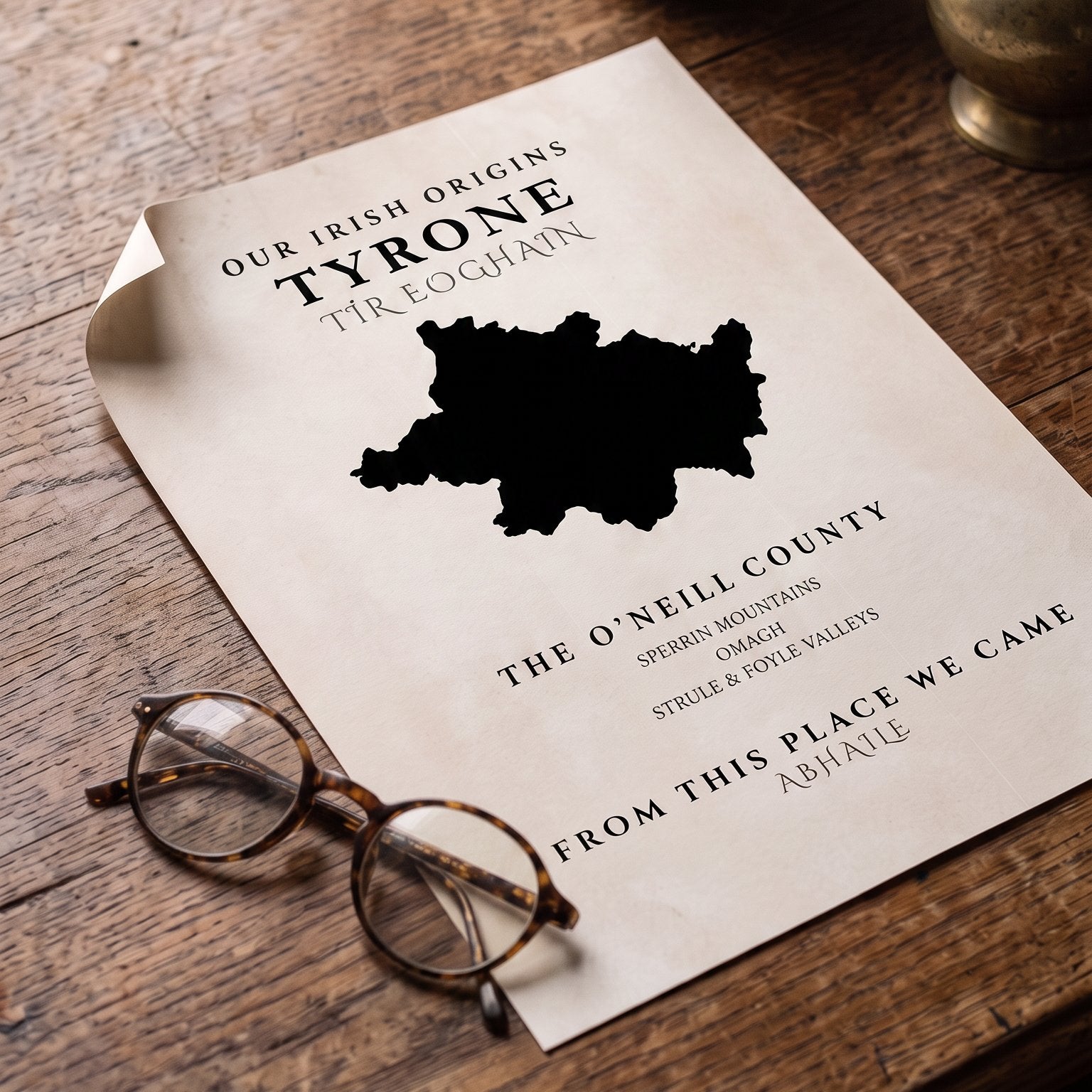 Tyrone Original Print – The Red Hand County | Framed or Unframed Irish Wall Art
