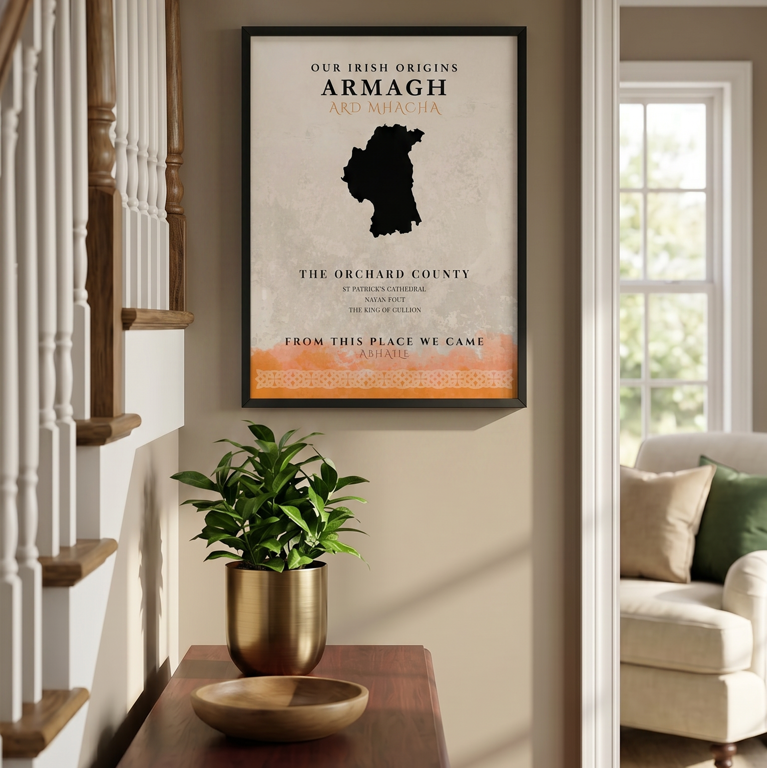 Armagh Celtic Motif Print (The Orchard County)