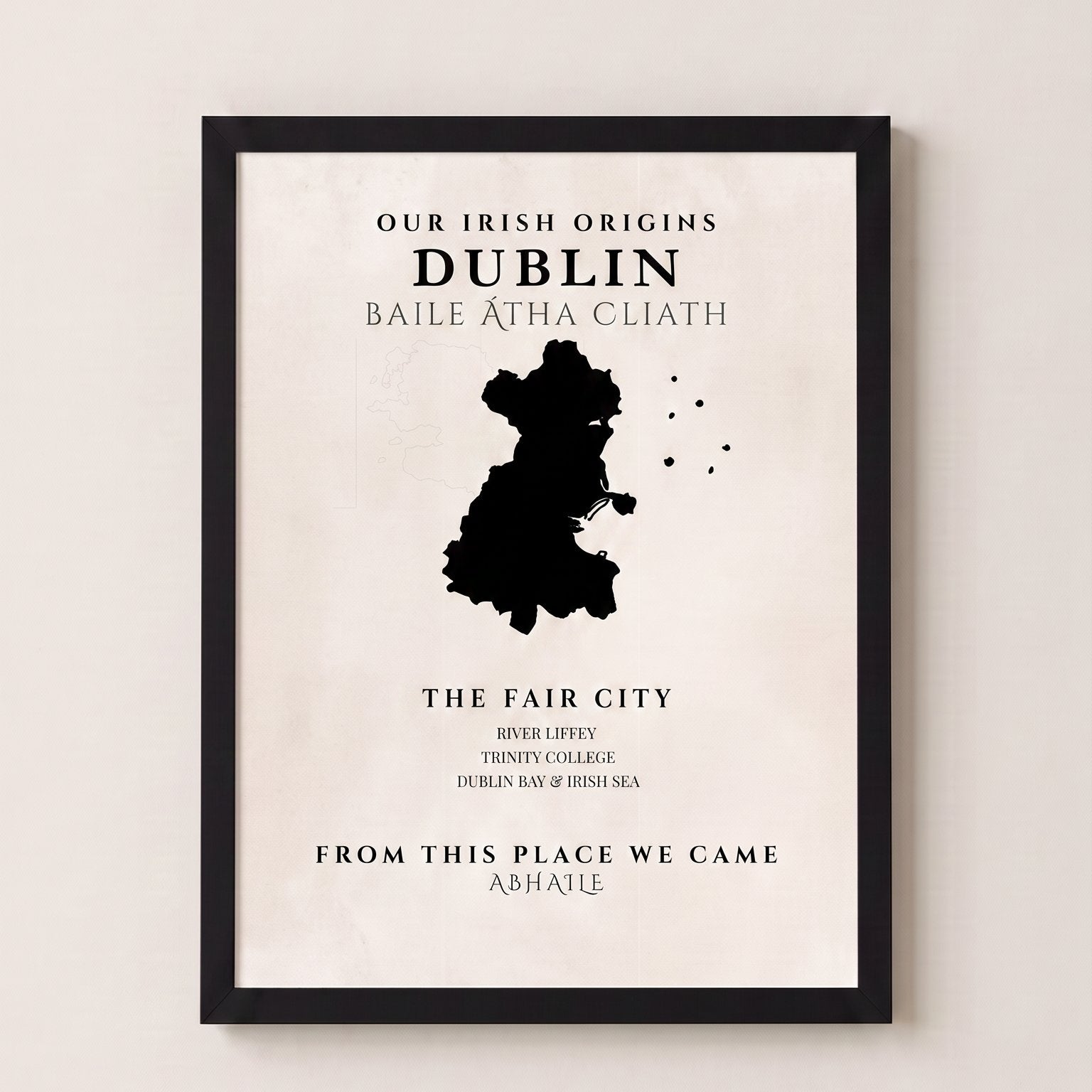 Dublin Original Print – The Fair City | Framed or Unframed Irish Wall Art