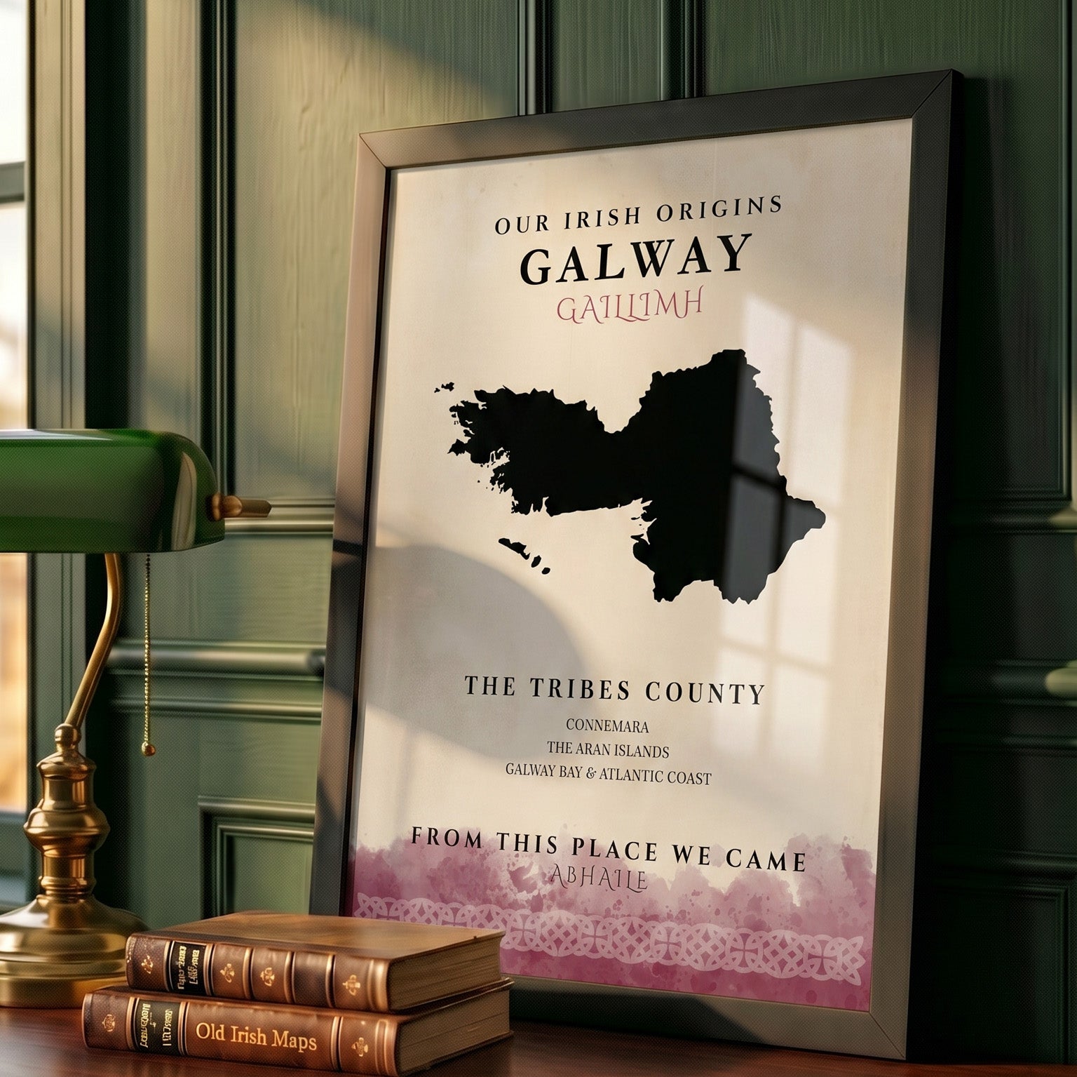 Galway Celtic Motif Print (The Tribes County)