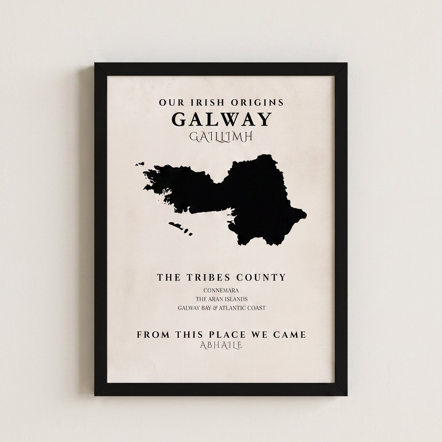 Galway Original Print – The Tribes County | Framed or Unframed Irish Wall Art