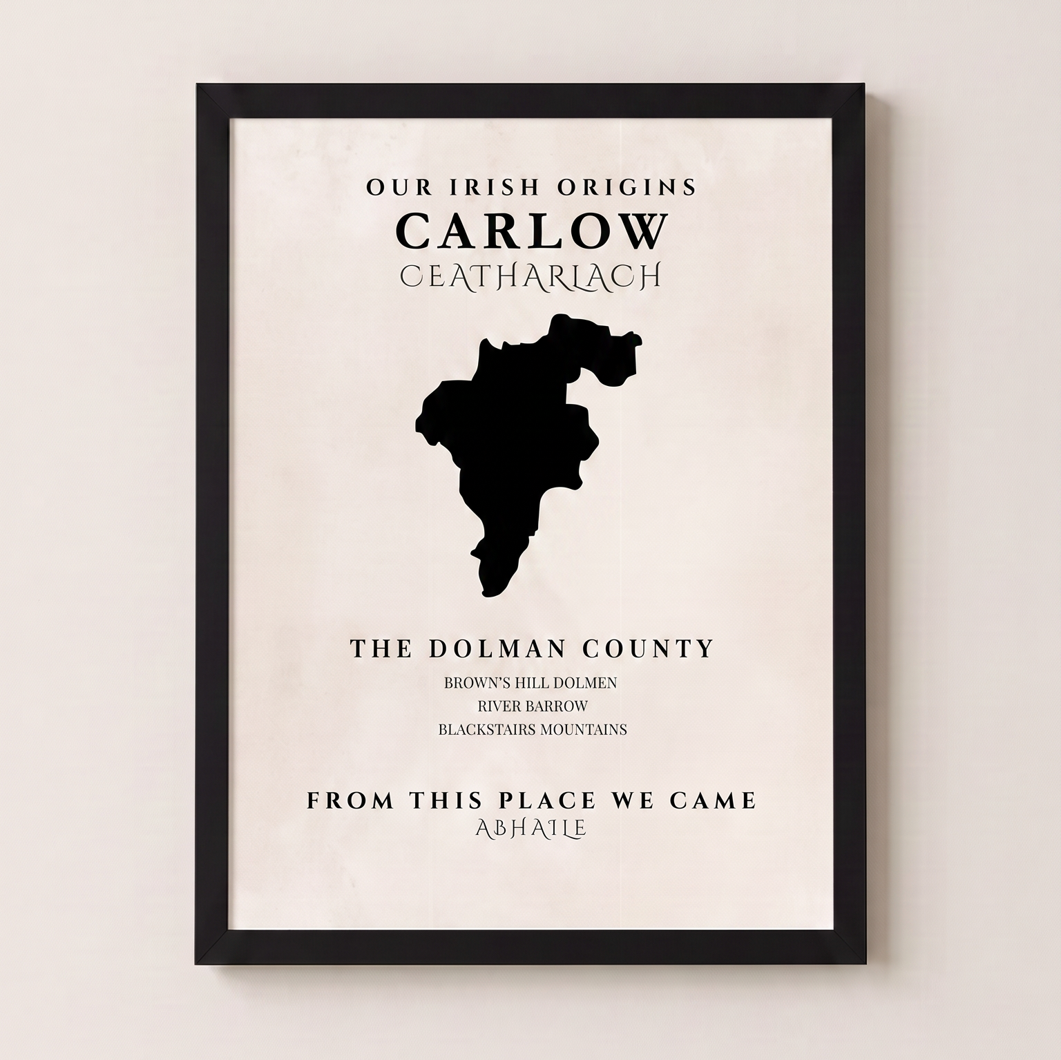 Carlow Original Print – The Dolmen County | Framed or Unframed Irish Wall Art